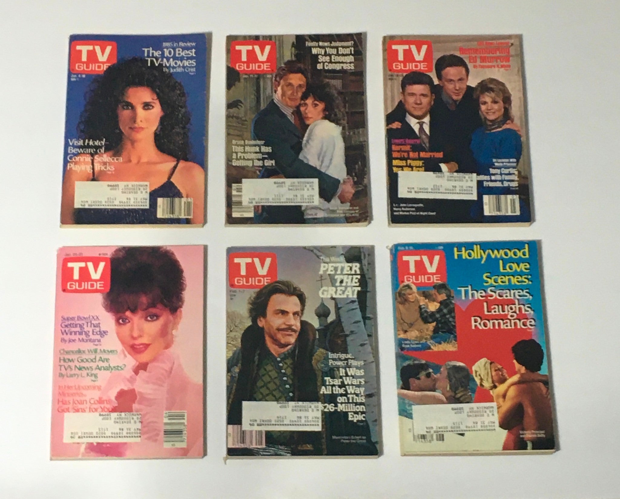 Complete 1986 collection of TV Guide Magazines, containing all 52 issues along with a special Fall Preview edition.