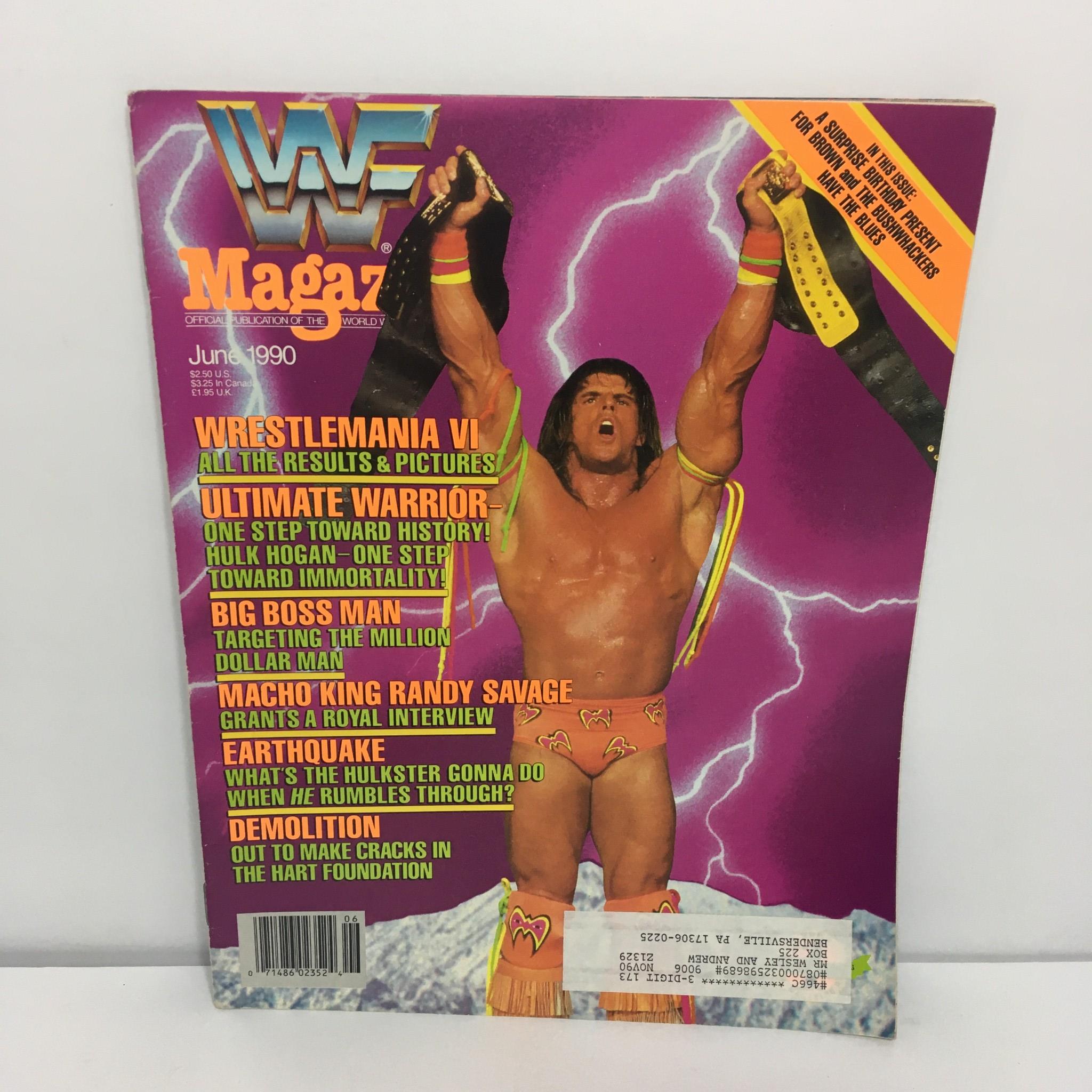 WWF / WWE Magazine June 1990: Wrestlemania VI Ultimate Warrior