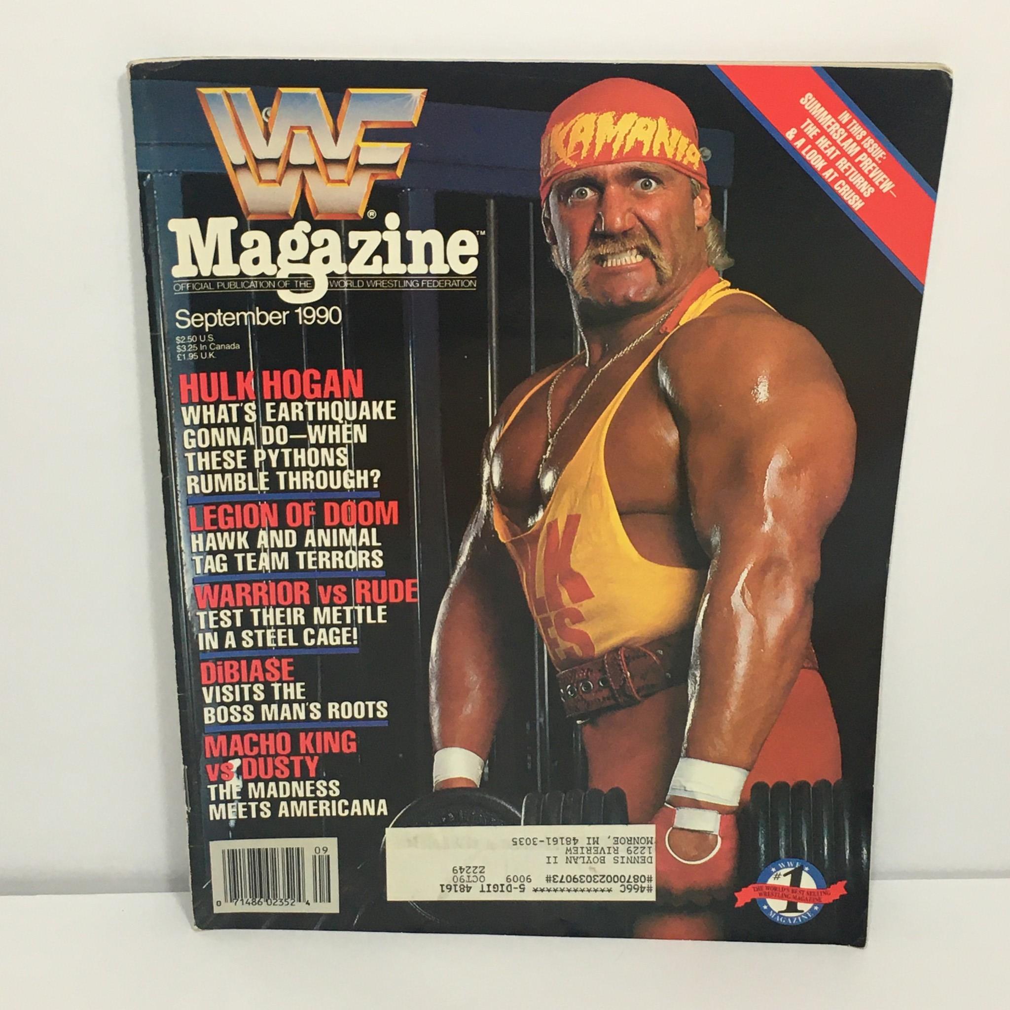 WWF / WWE Magazine September 1990 Hulk Hogan / Legion of Doom