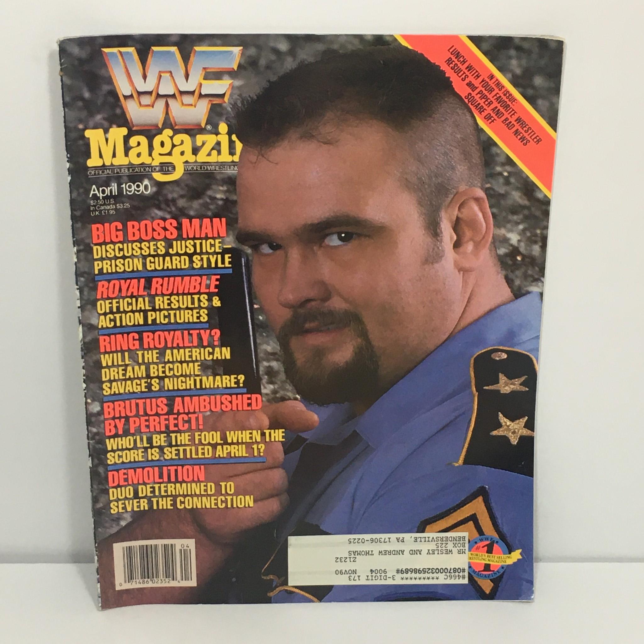 WWF / WWE Magazine April 1990: Big Boss Man / Royal Rumble