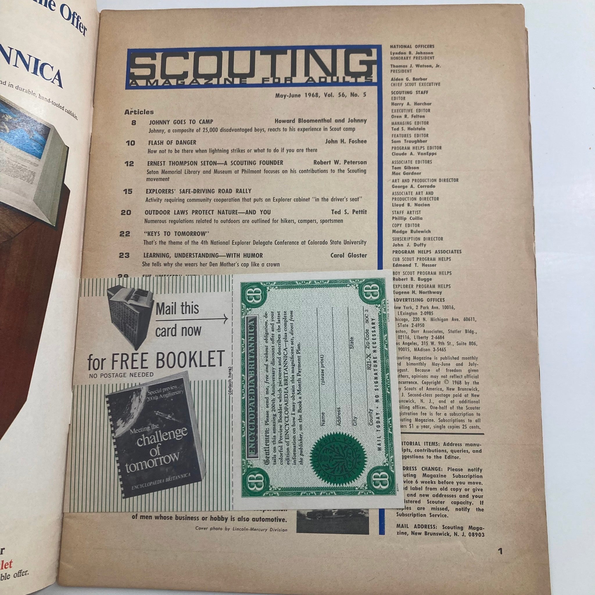 VTG Scouting Magazine May 1968 Vol 56 No. 5 Ernest Thompson Seton Scout Founder