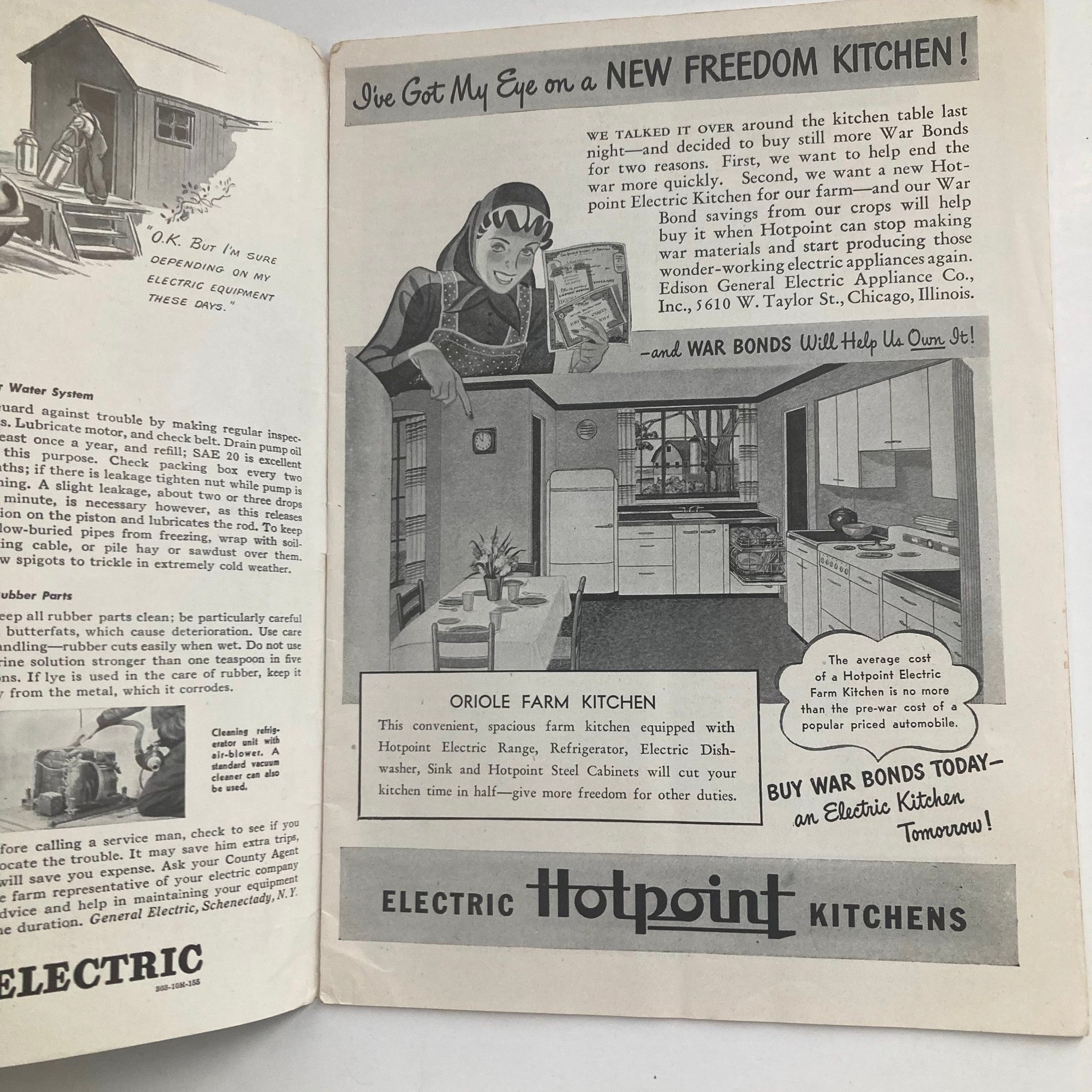 VTG Electricity on the Farm Magazine May 1943 Latest in Farm Freezer Design