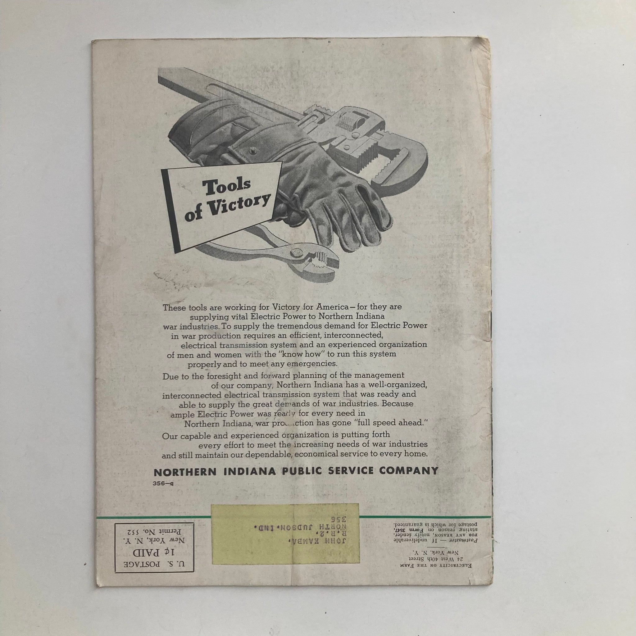 VTG Electricity on the Farm Magazine May 1943 Latest in Farm Freezer Design