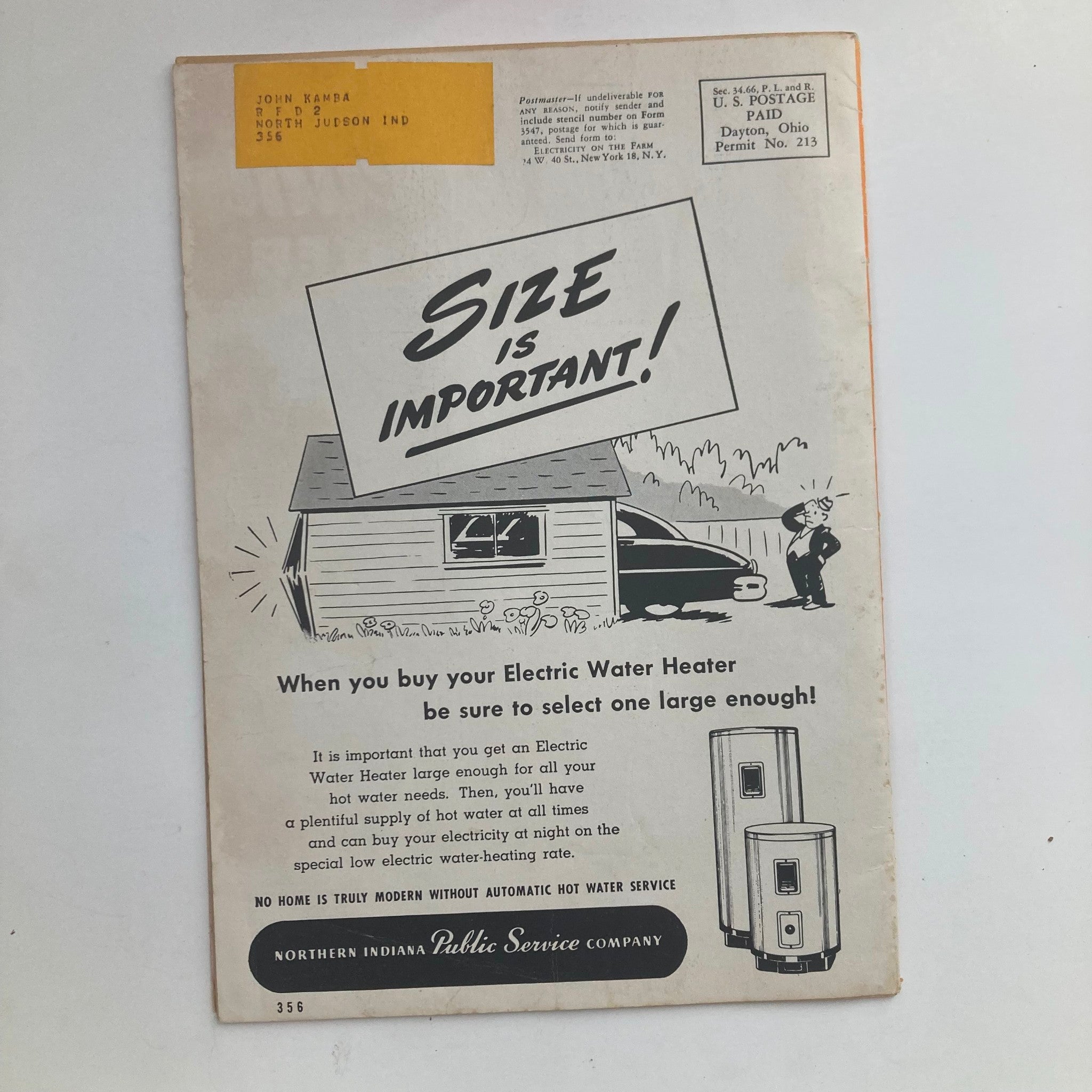 VTG Electricity on the Farm Magazine February 1950 Big Squirt Next Summer's Rain