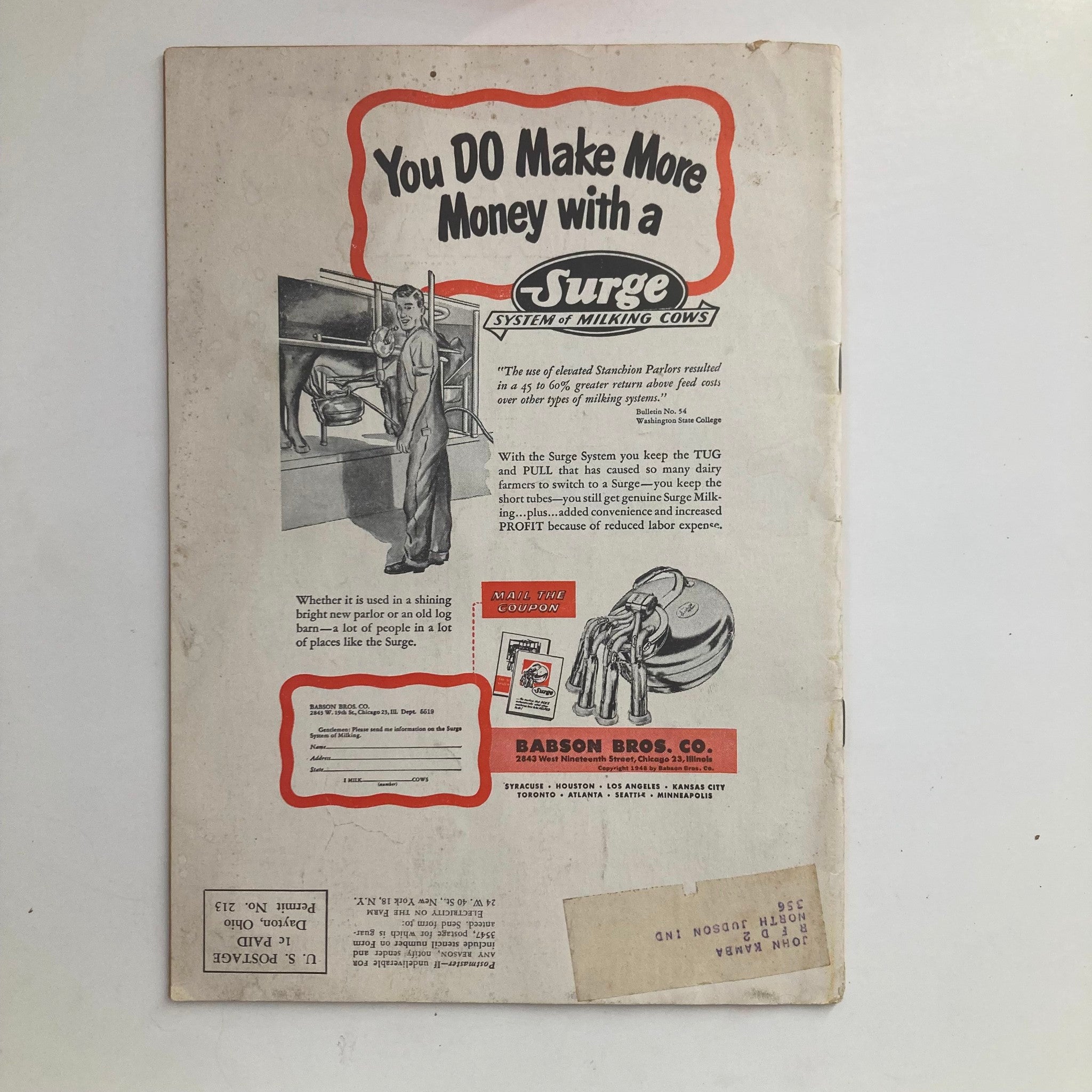 VTG Electricity on the Farm Magazine December 1948 Southern Farms Hits The Juice