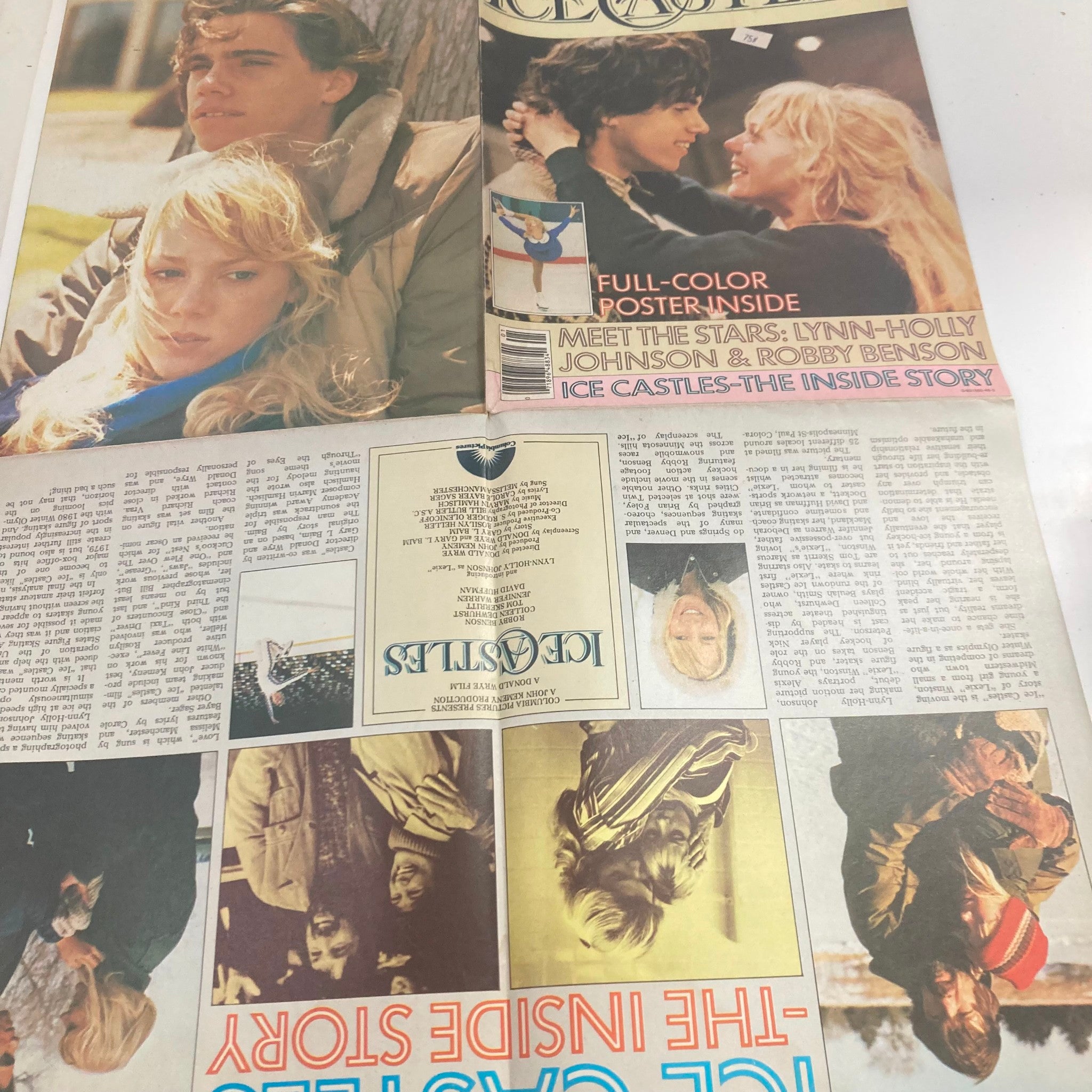 VTG Official Poster Magazine No. 1 1978 Ice Castles Lynn-Holly & Robby No Label