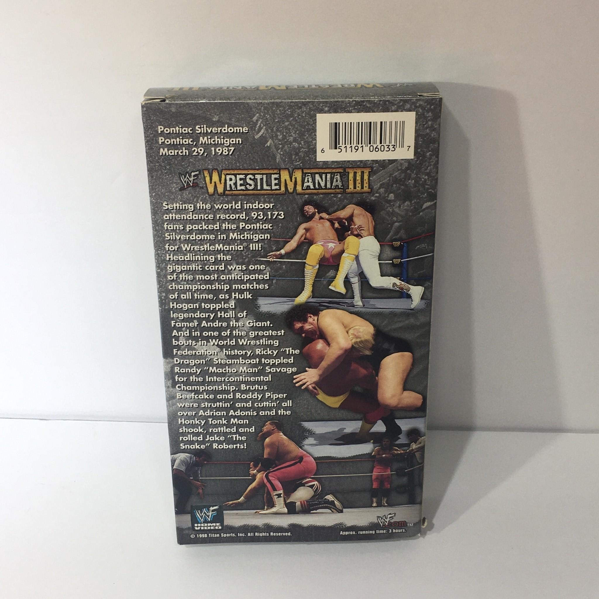 WWF: WrestleMania III Hulk Hogan , Andre The Giant and Ricky Steamboat VHS