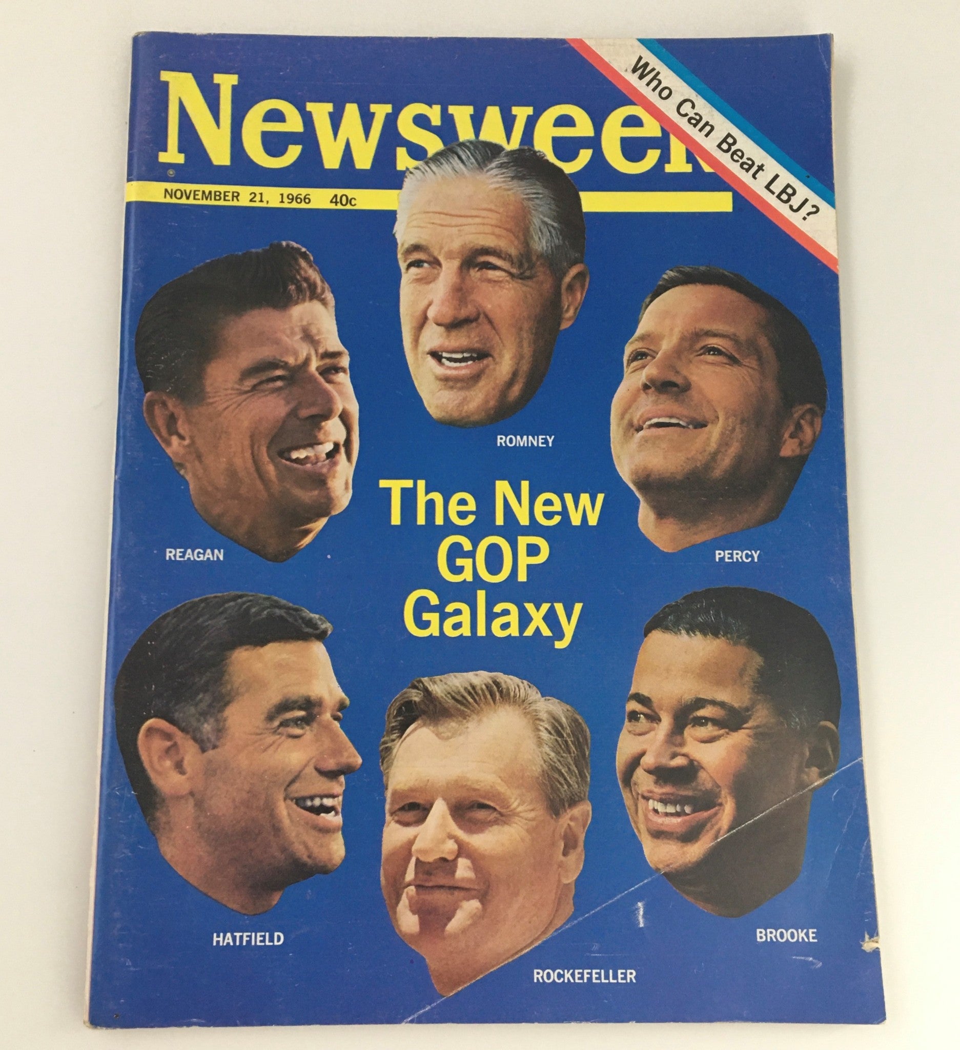 VTG Newsweek Magazine November 21 1966 Lyndon Johnson, Ronald Reagan, Newsstand