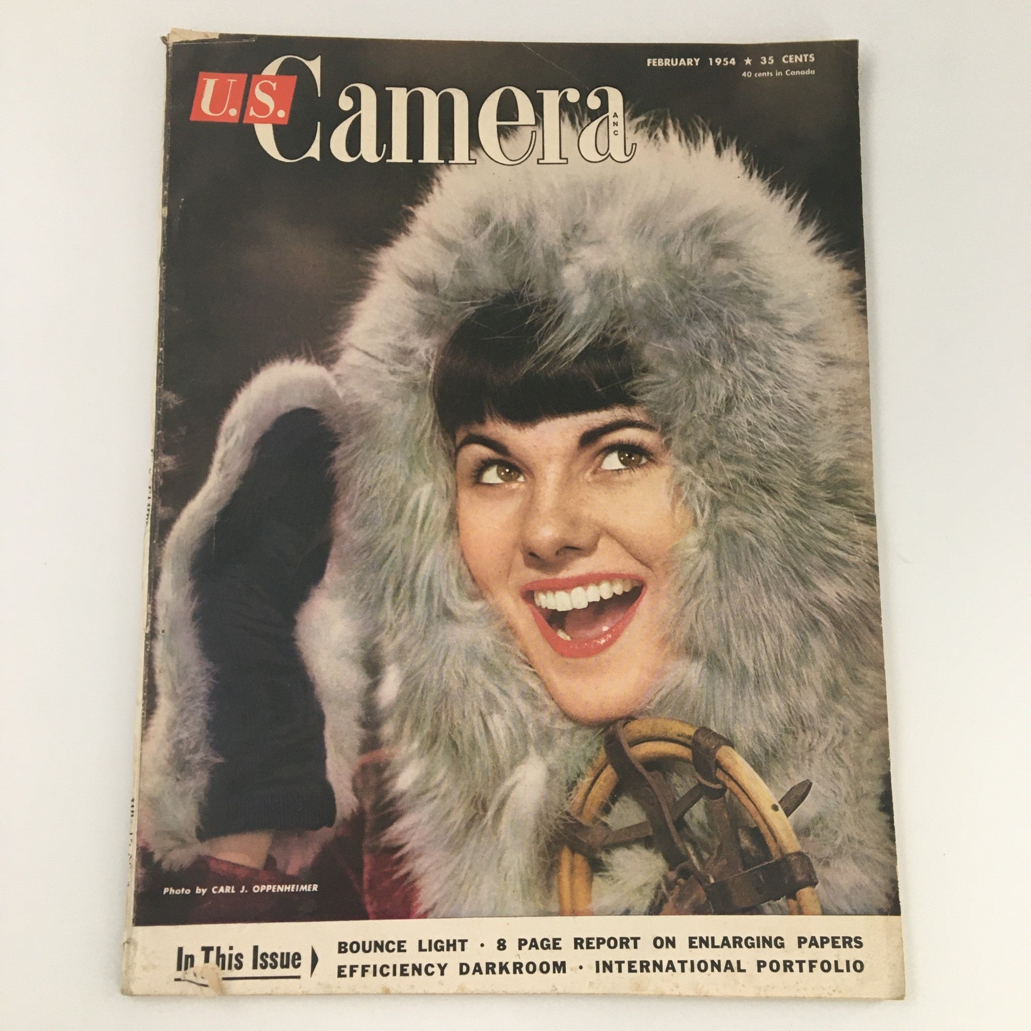 VTG U.S. Camera Magazine February 1954 Cover Photo by Carl Oppenheimer Newsstand