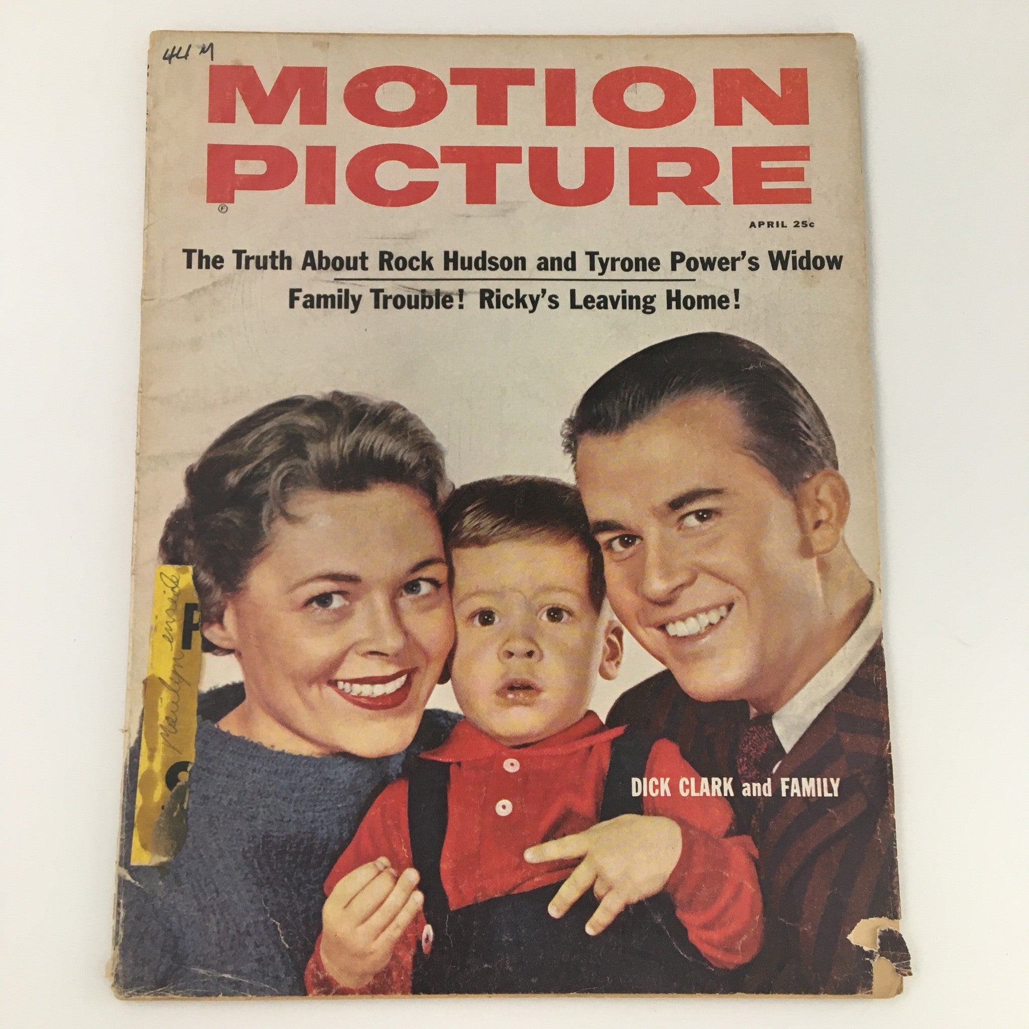 VTG Motion Picture Magazine April 1959 Dick Clark and Family Cover, Newsstand