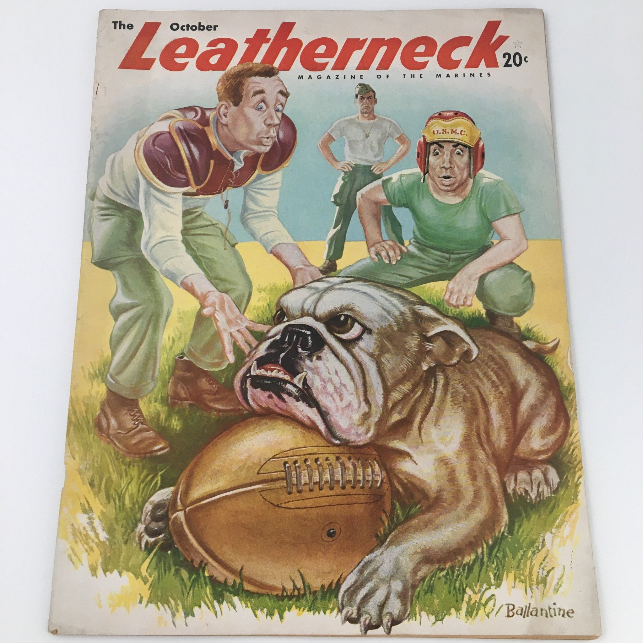 VTG The Leatherneck Magazine October 1946 Illustrated Servicemen & Dog Newsstand