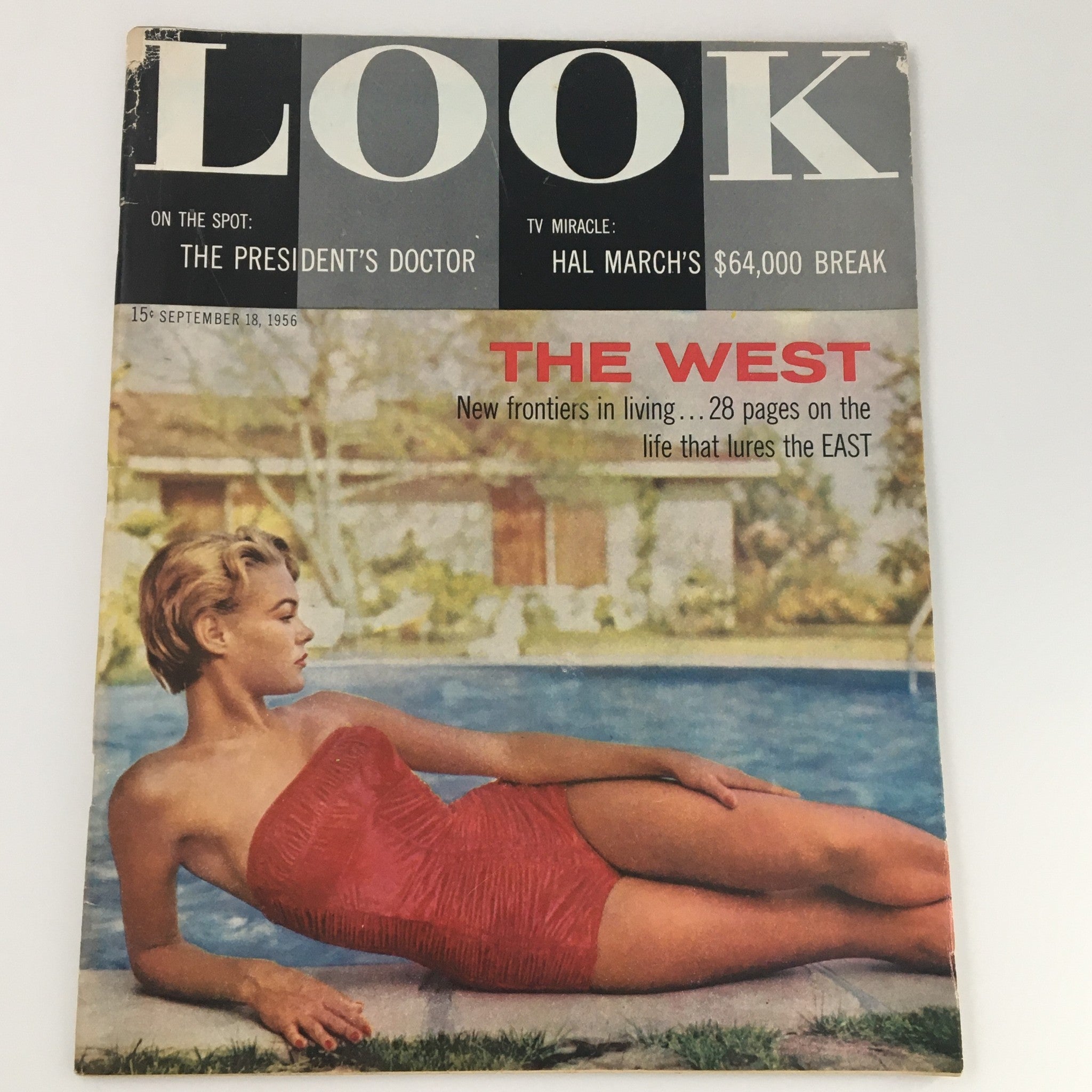 VTG Look Magazine September 18 1956 Swimsuit Model Cover, The West, Newsstand