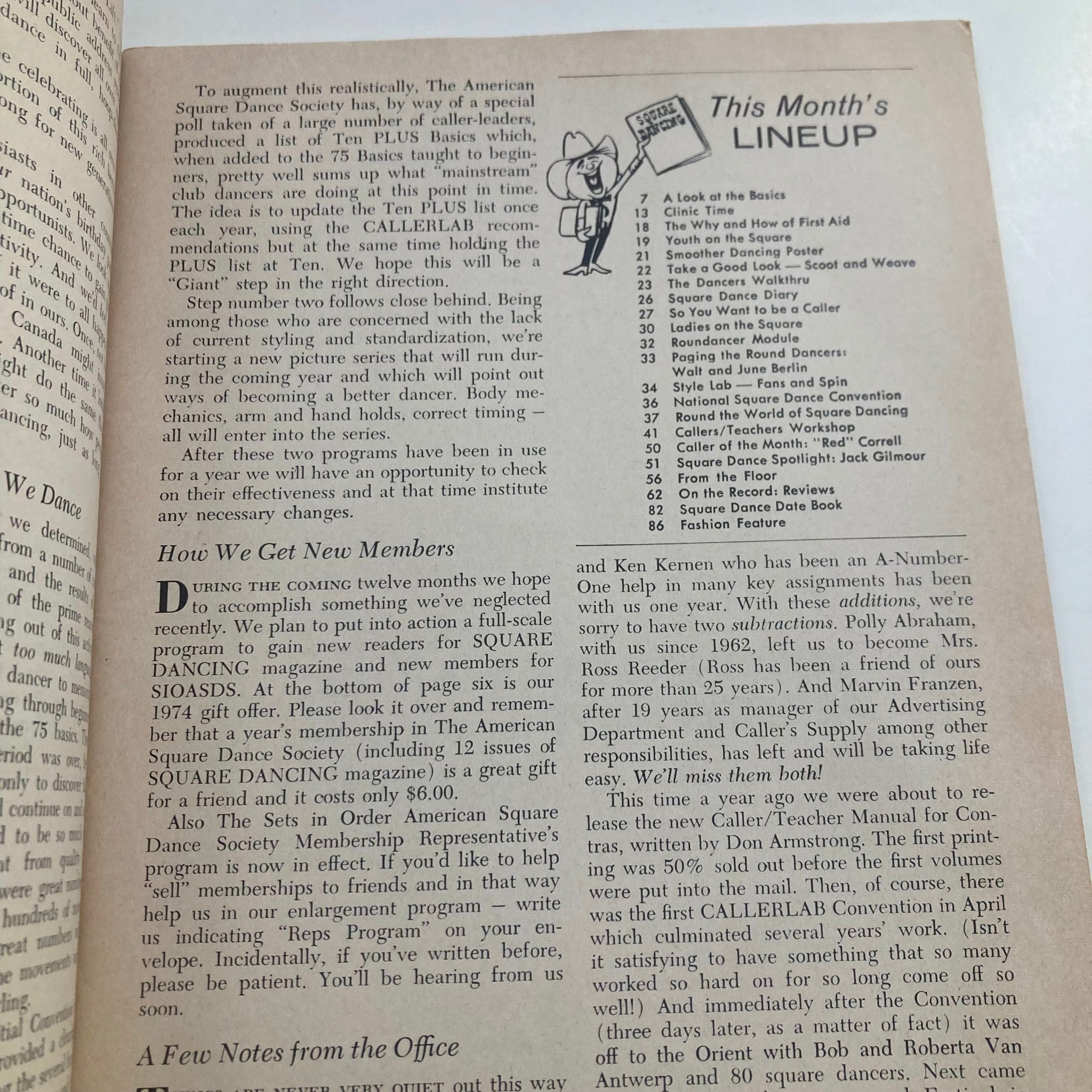 VTG Square Dancing Magazine November 1974 The Why and How of First Aid