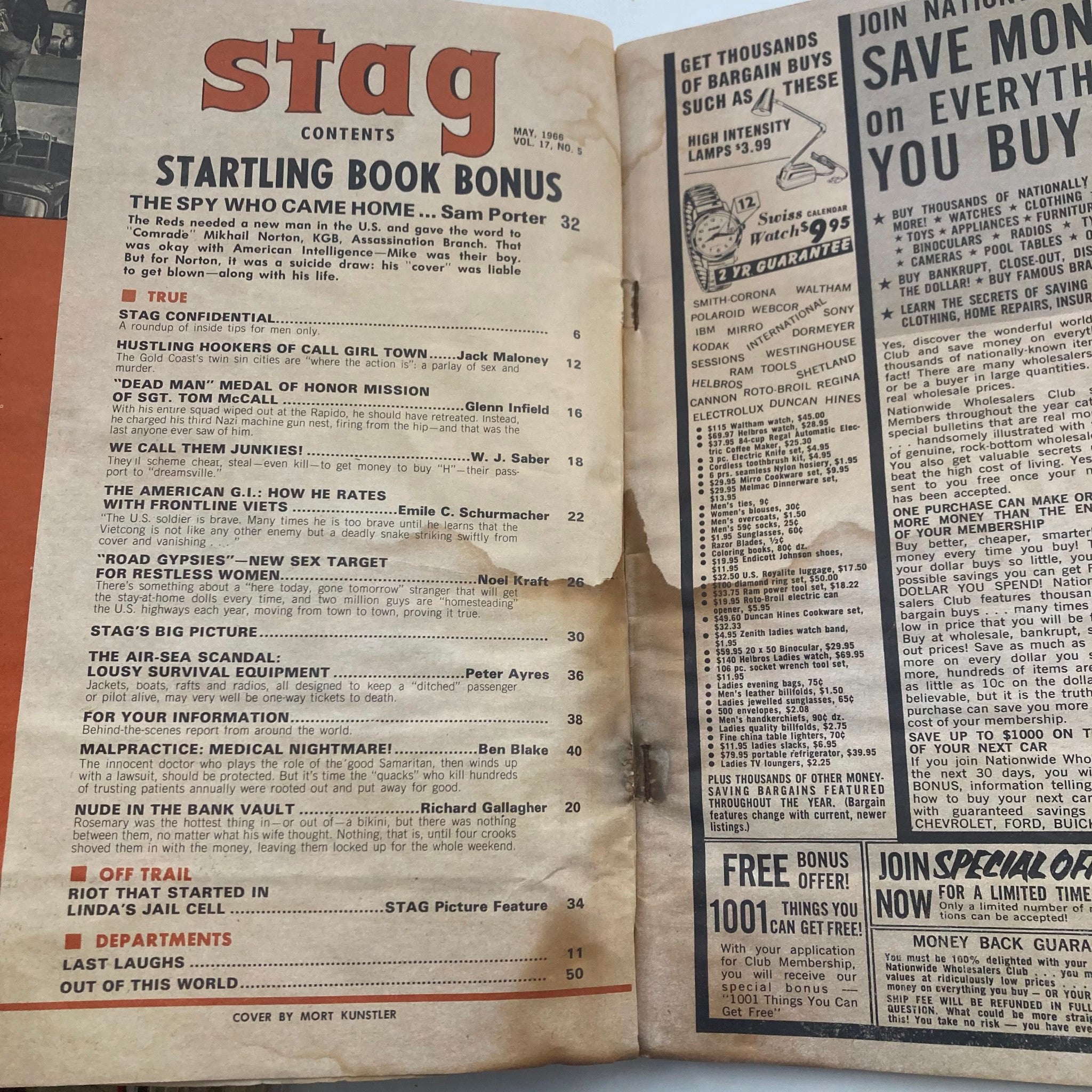 VTG Stag Magazine May 1966 Vol 17 No. 5 Dead Man Medal of Honor No Label