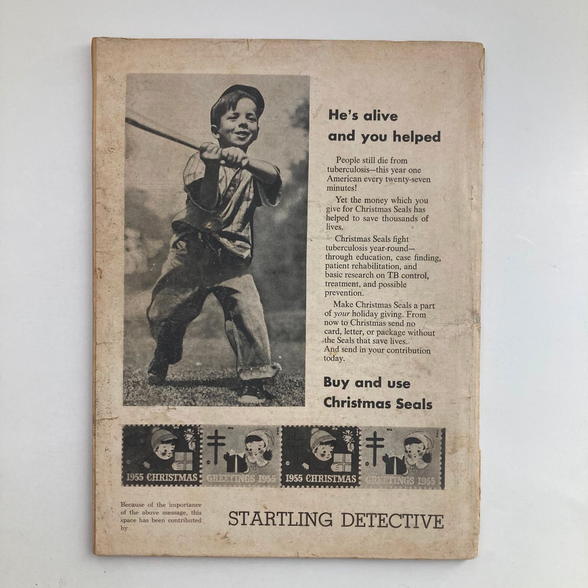 VTG Startling Detective Magazine February 1956 Time Out for Murder No Label