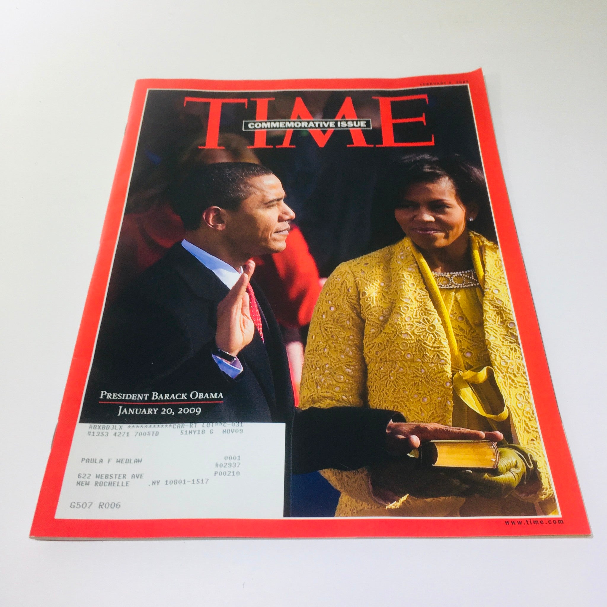 Time Magazine: Feb 2 2009 - Commemorative Issue: President Barrack Obama