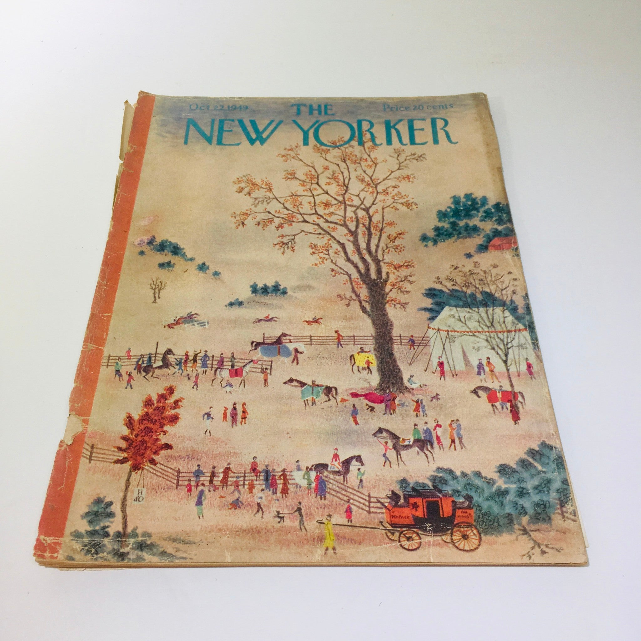 The New Yorker October 22 1949 Full Magazine Theme Cover by Joseph Low