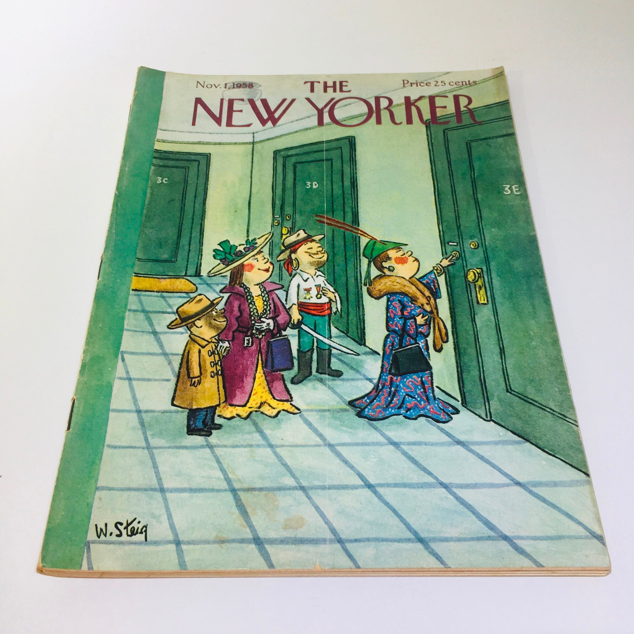 The New Yorker Magazine November 1 1958 Full Theme Cover by William Steig