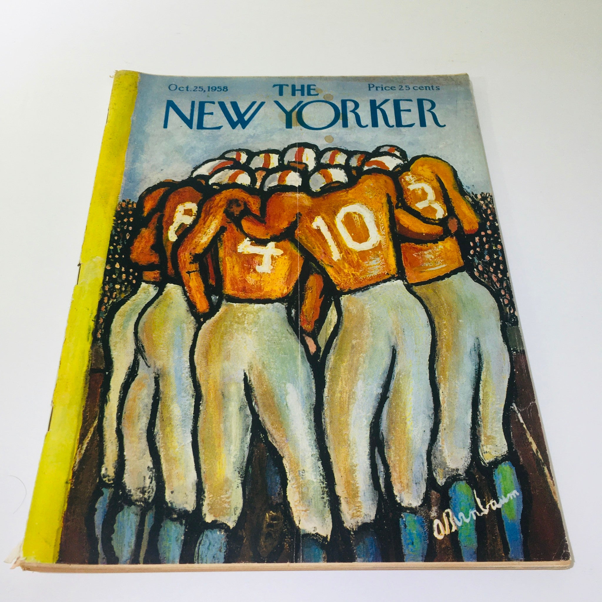 The New Yorker Magazine October 25 1958 Full Theme Cover by Abe Birnbaum