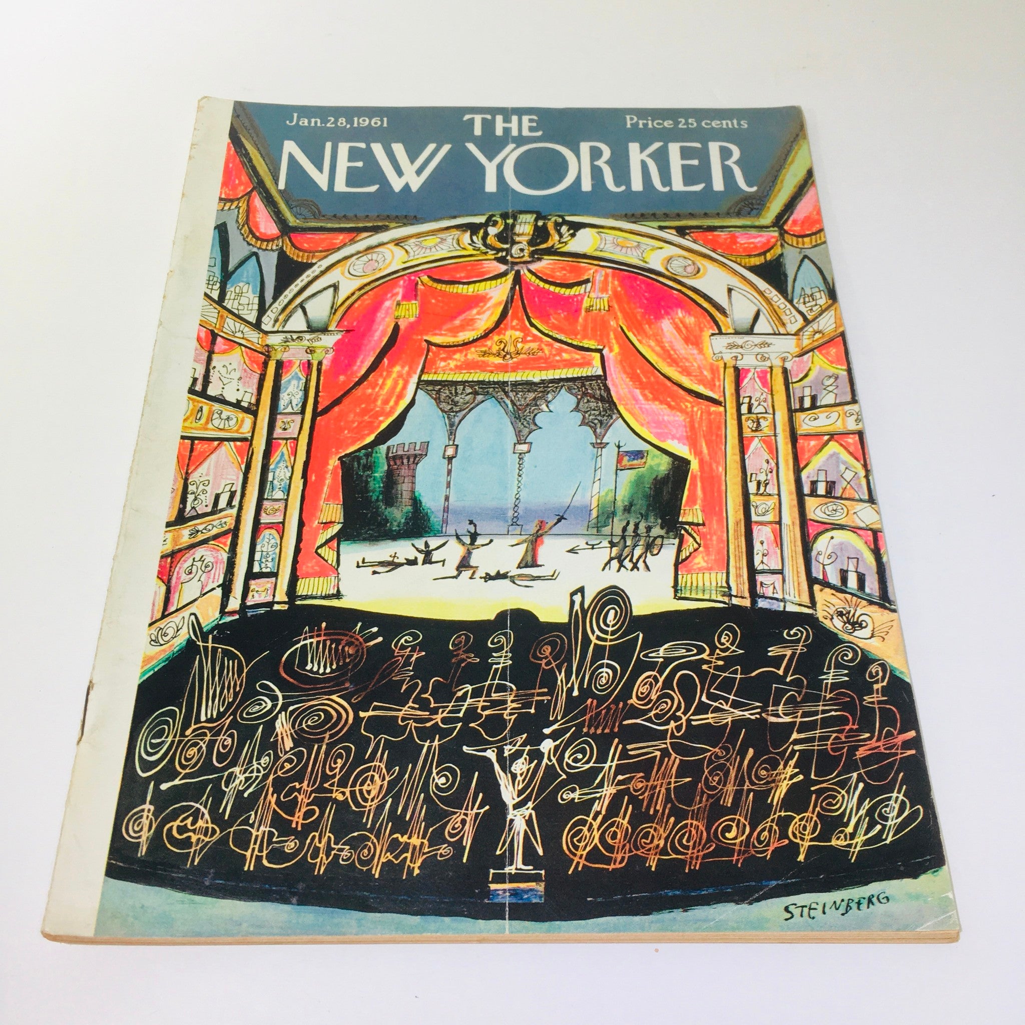 The New Yorker Magazine January 28 1961 Full Theme Cover by Saul Steinberg