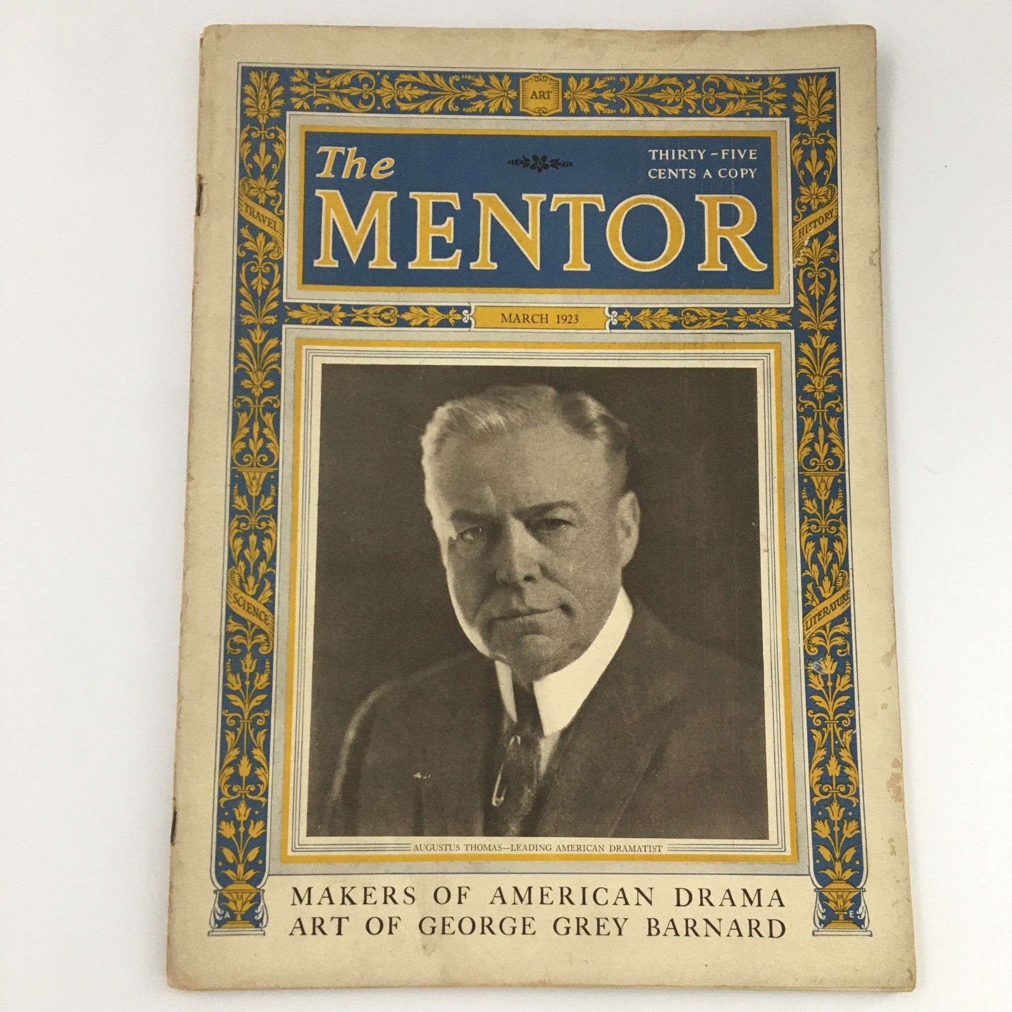 VTG The Mentor Magazine March 1923 American Playwright Augustus Thomas Newsstand