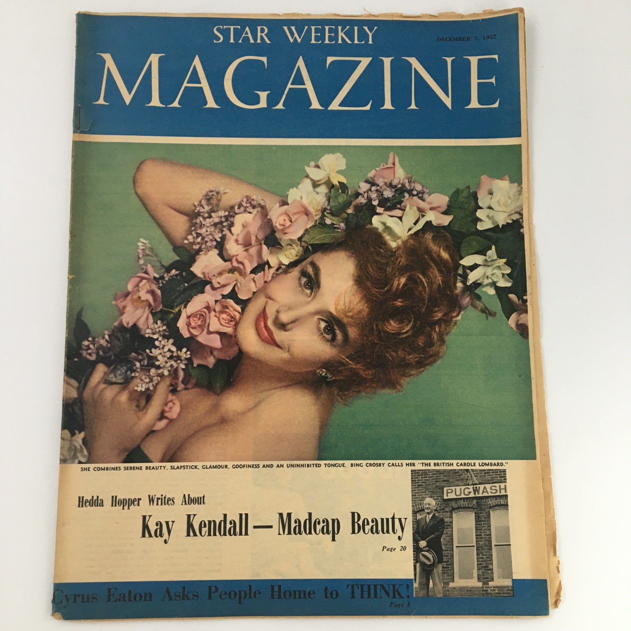 VTG Star Weekly Magazine December 7 1957 Actress Carole Lombard Cover, Newsstand