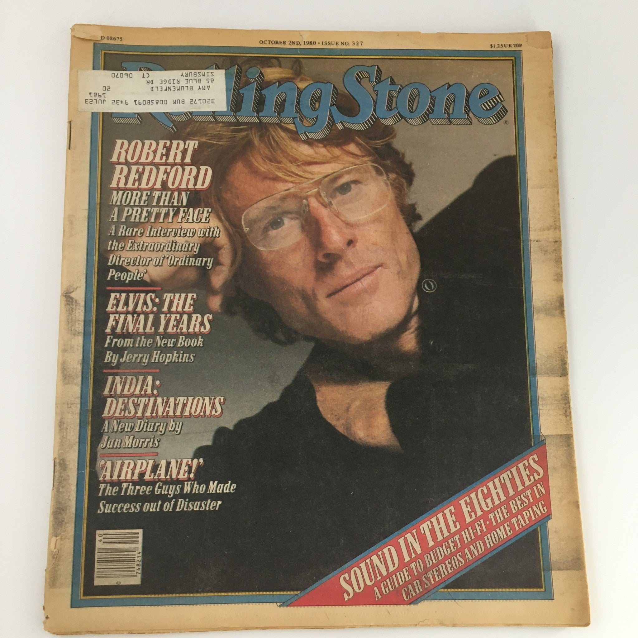 VTG Rolling Stone Magazine October 2 1980 Issue #327 Robert Redford Cover