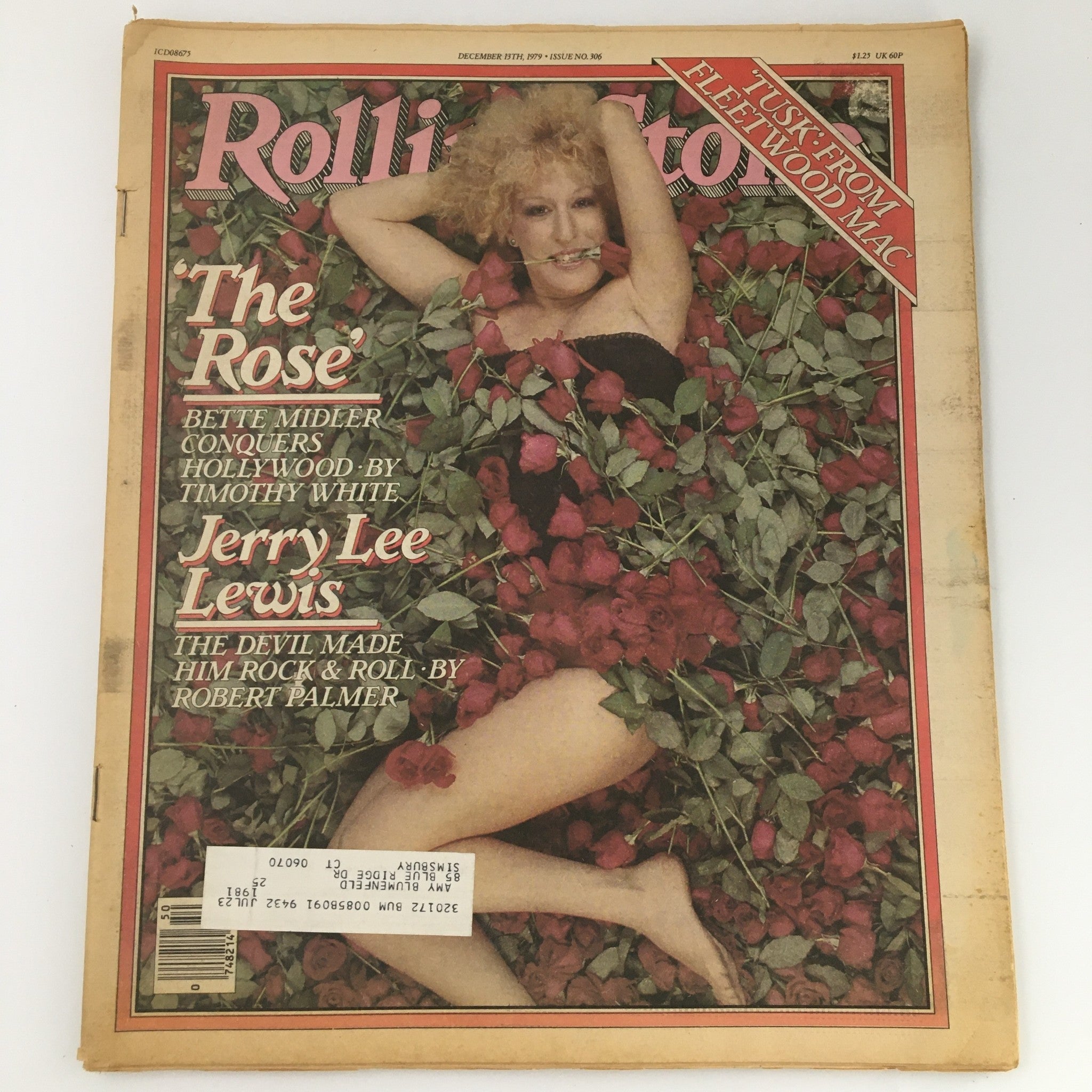 VTG Rolling Stone Magazine December 13 1979 Issue #306 Bette Midler Cover