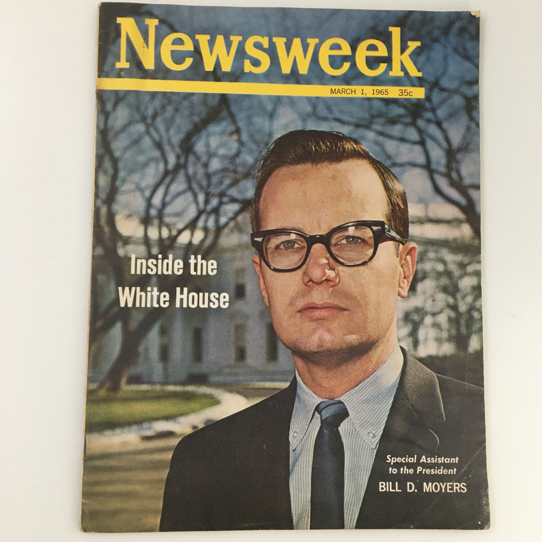 VTG Newsweek Magazine March 1 1965 Bill D. Moyers Cover and Feature, Newsstand