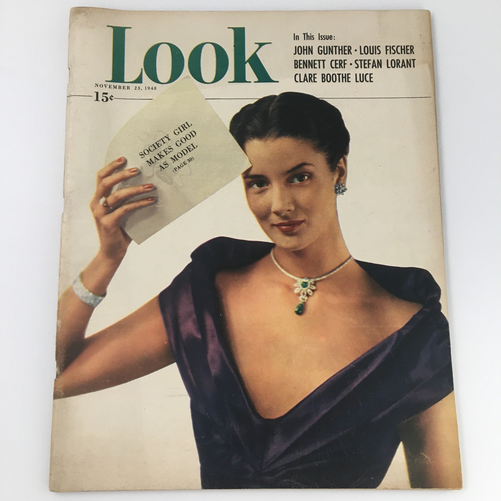 VTG Look Magazine November 23 1948 Model Wendy Burden Cover Feature, Newsstand