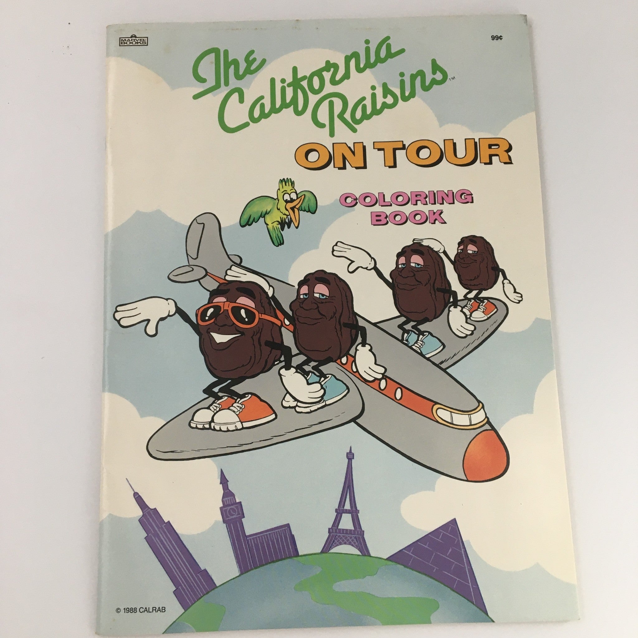 VTG 1988 The California Raisins on Tour Children's Coloring Book