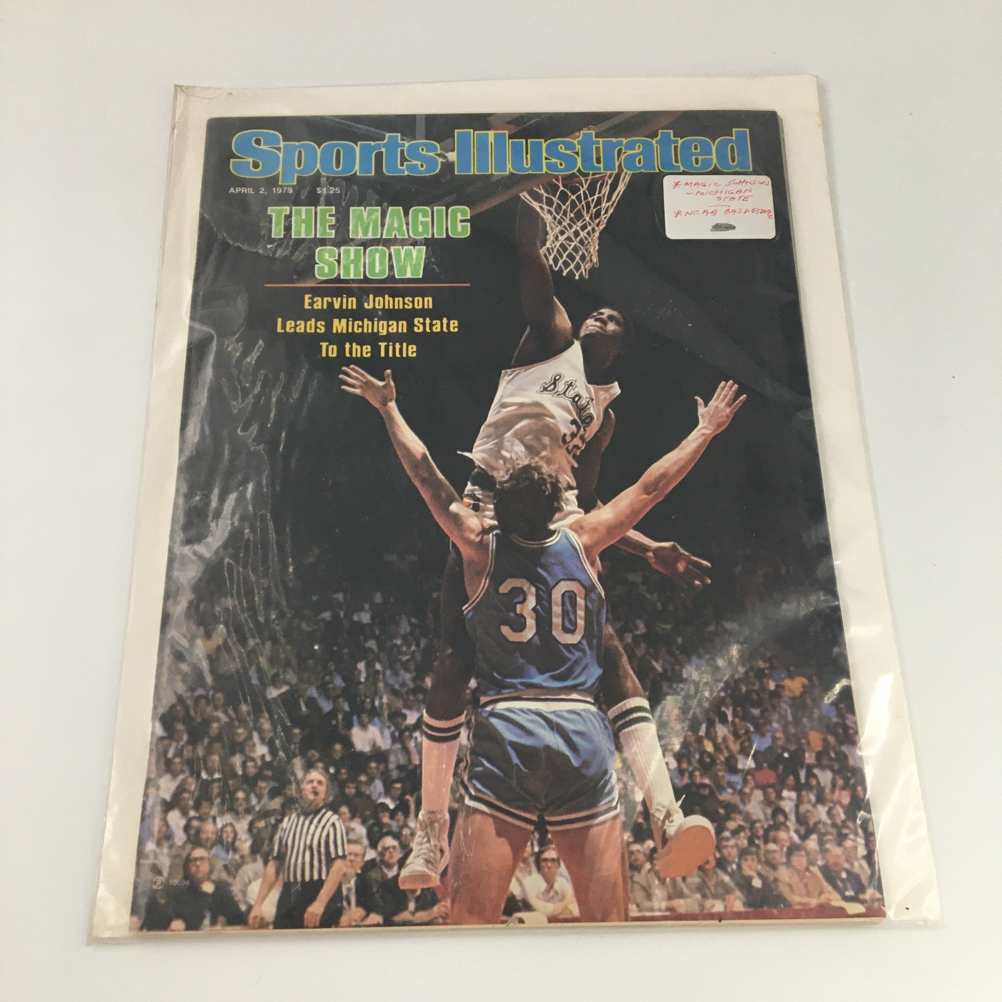 VTG Sports Illustrated Magazine April 2 1979 Michigan's Earvin Johnson Newsstand