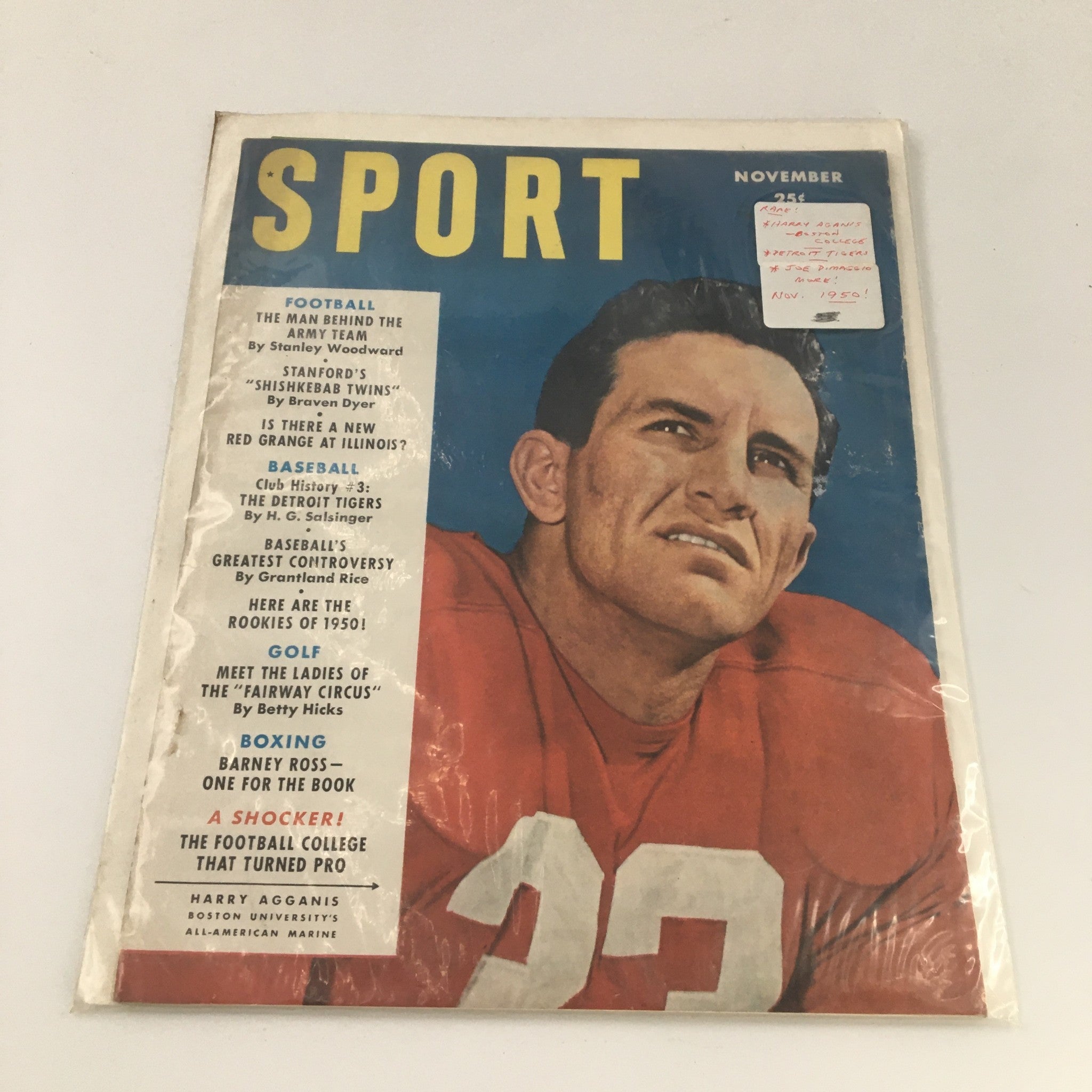 VTG Sport Magazine November 1950 Harry Aganis Boston College Cover, Newsstand