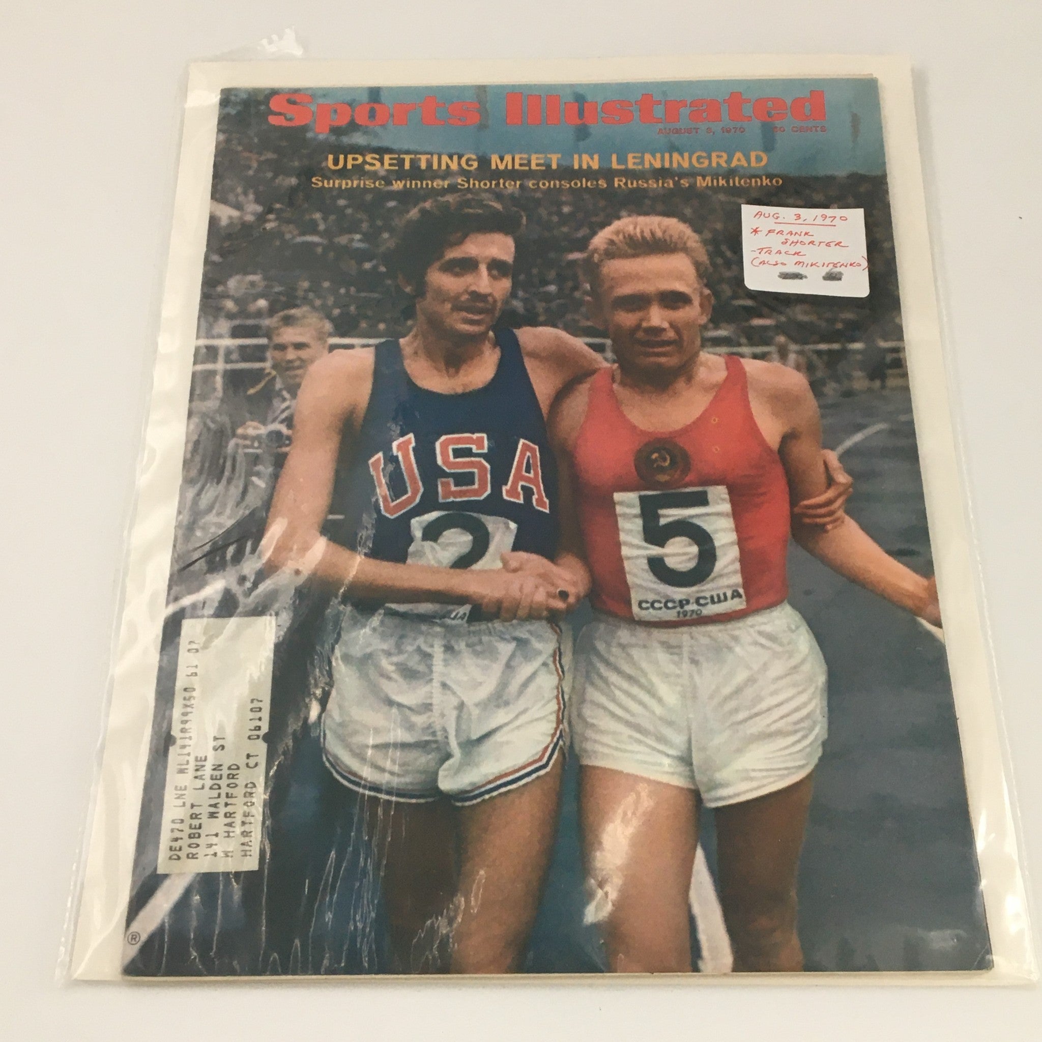 VTG Sports Illustrated Magazine August 3 1970 Tracker Frank Shorter Cover