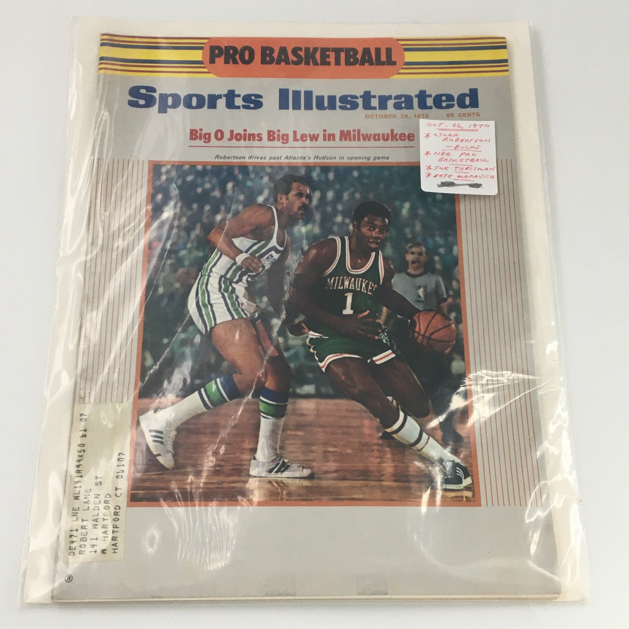 VTG Sports Illustrated Magazine October 26 1970 Bucks' Oscar Robertson Cover