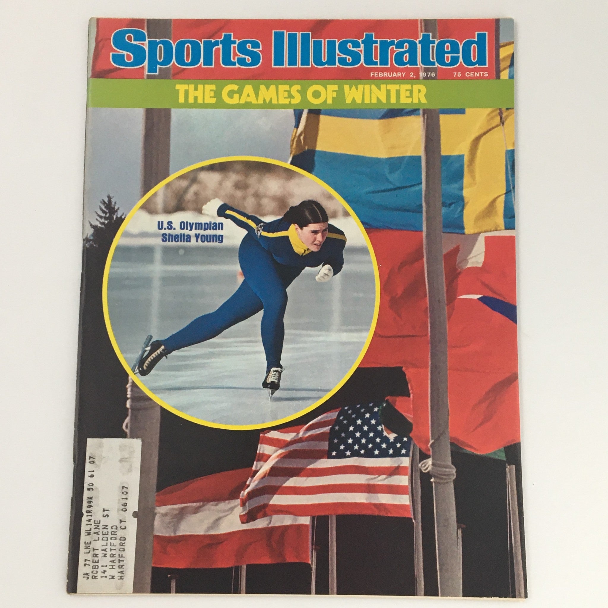 VTG Sports Illustrated Magazine February 2 1976 U.S. Olympian Sheila Young Cover