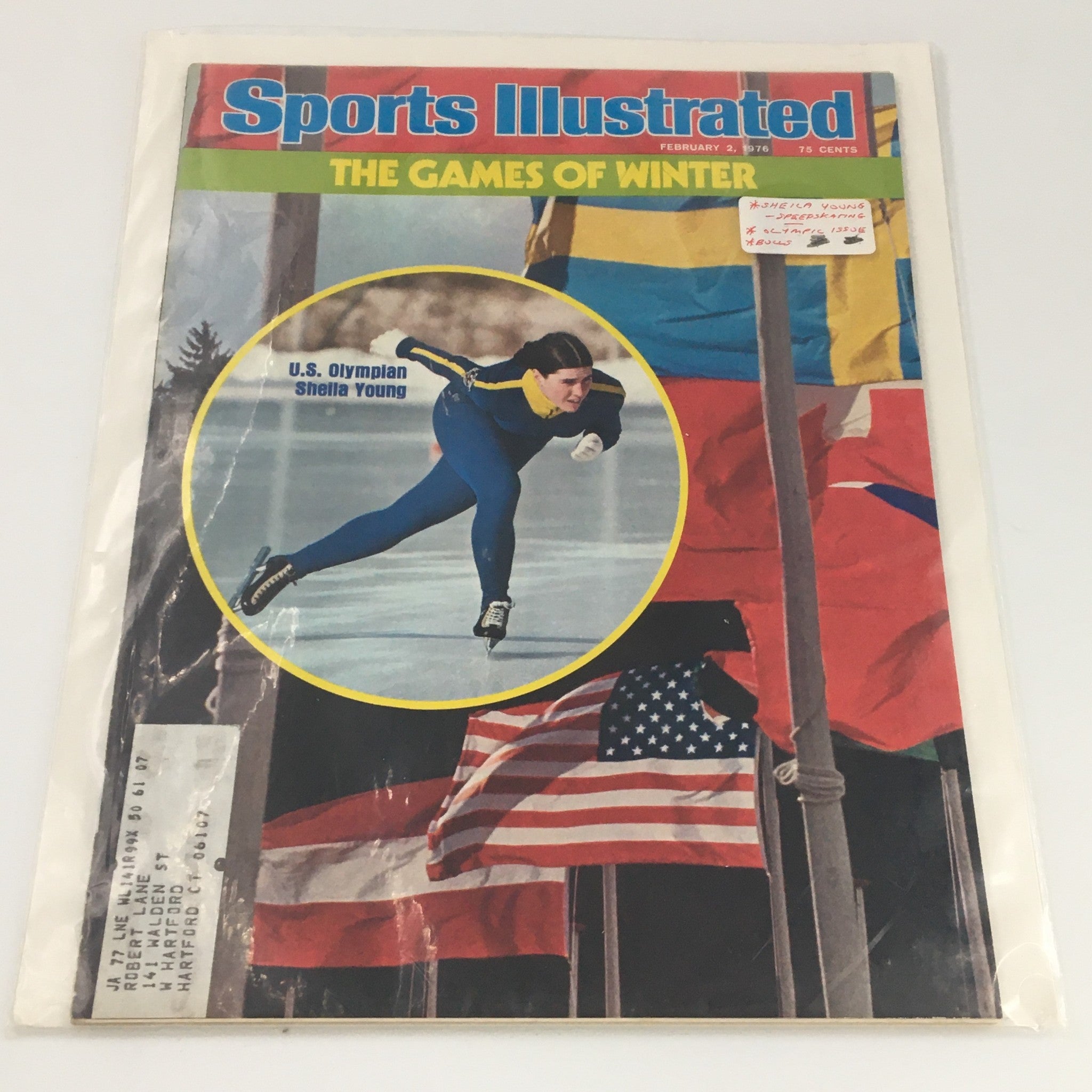 VTG Sports Illustrated Magazine February 2 1976 U.S. Olympian Sheila Young Cover