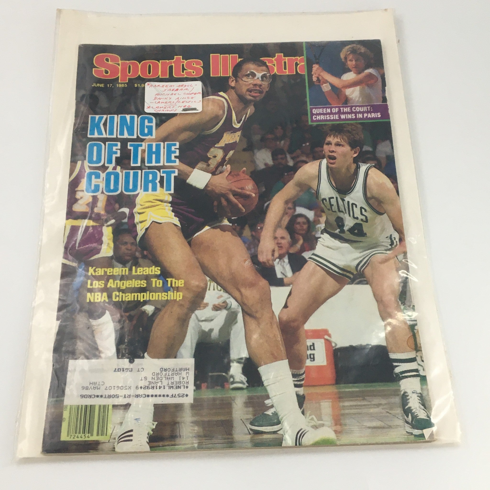 VTG Sports Illustrated Magazine June 17 1985 Kareem Abdul-Jabbar, Michael Cooper