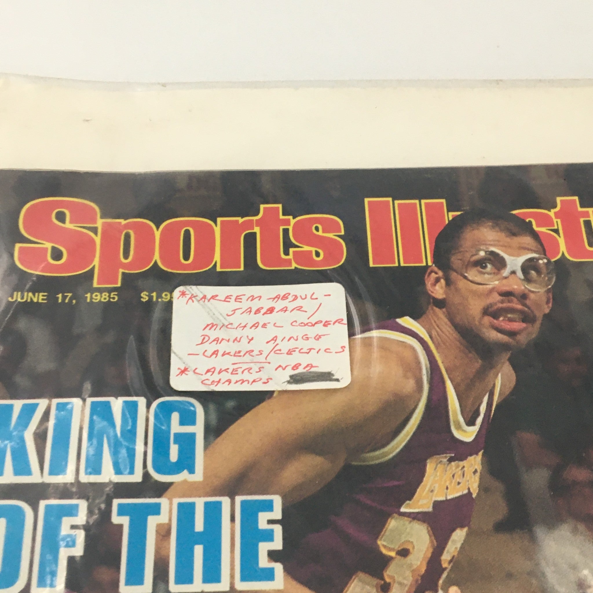 VTG Sports Illustrated Magazine June 17 1985 Kareem Abdul-Jabbar, Michael Cooper