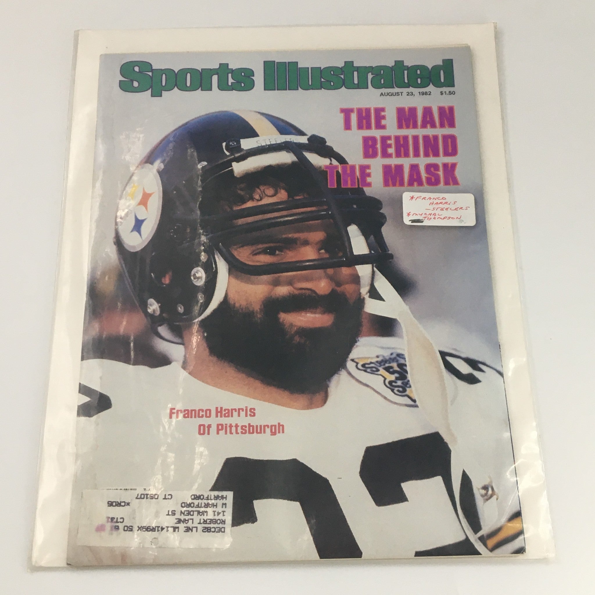 VTG Sports Illustrated Magazine August 23 1982 Franco Harris of Pittsburgh Cover