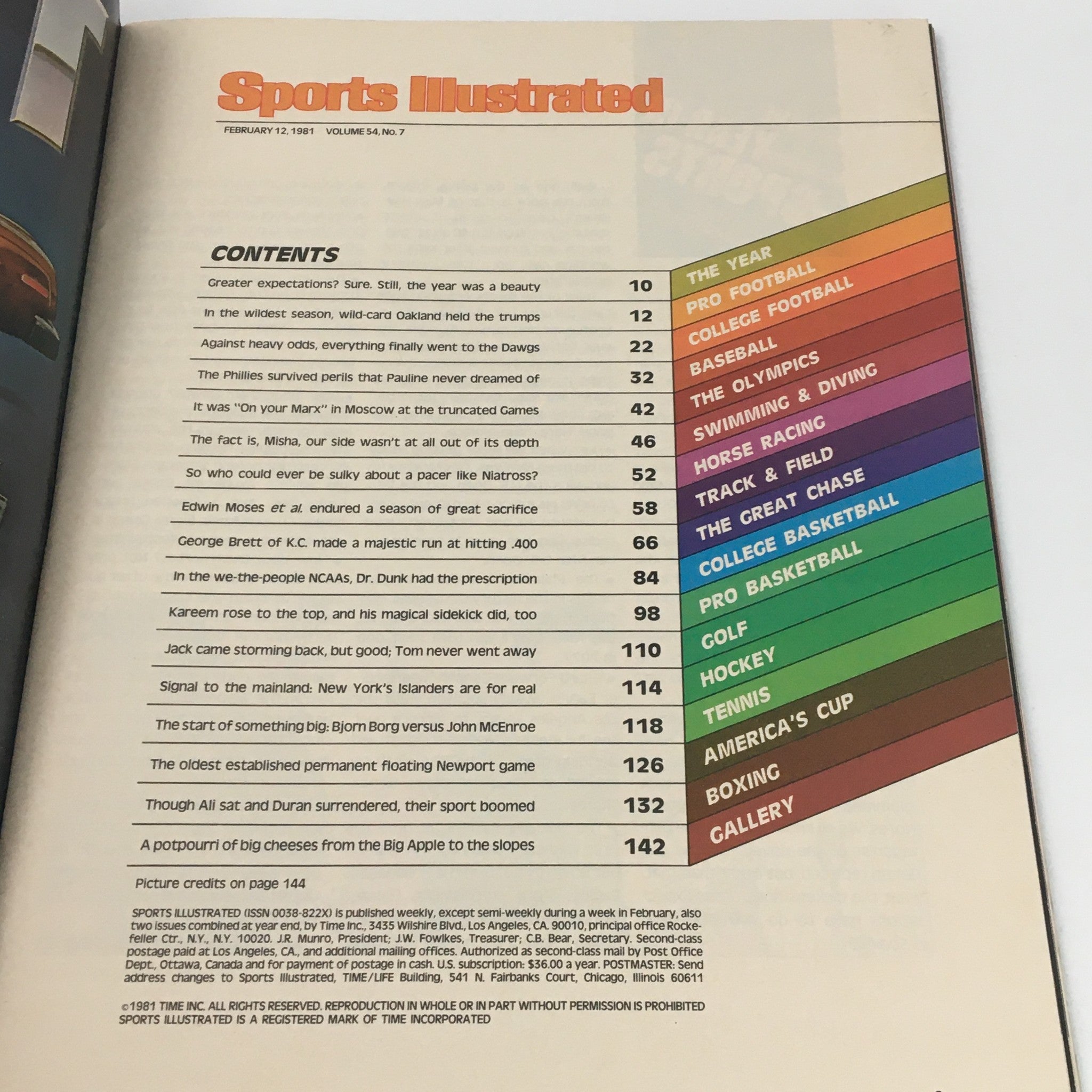 VTG Sports Illustrated Magazine February 12 1981 The Year in Sports Issue