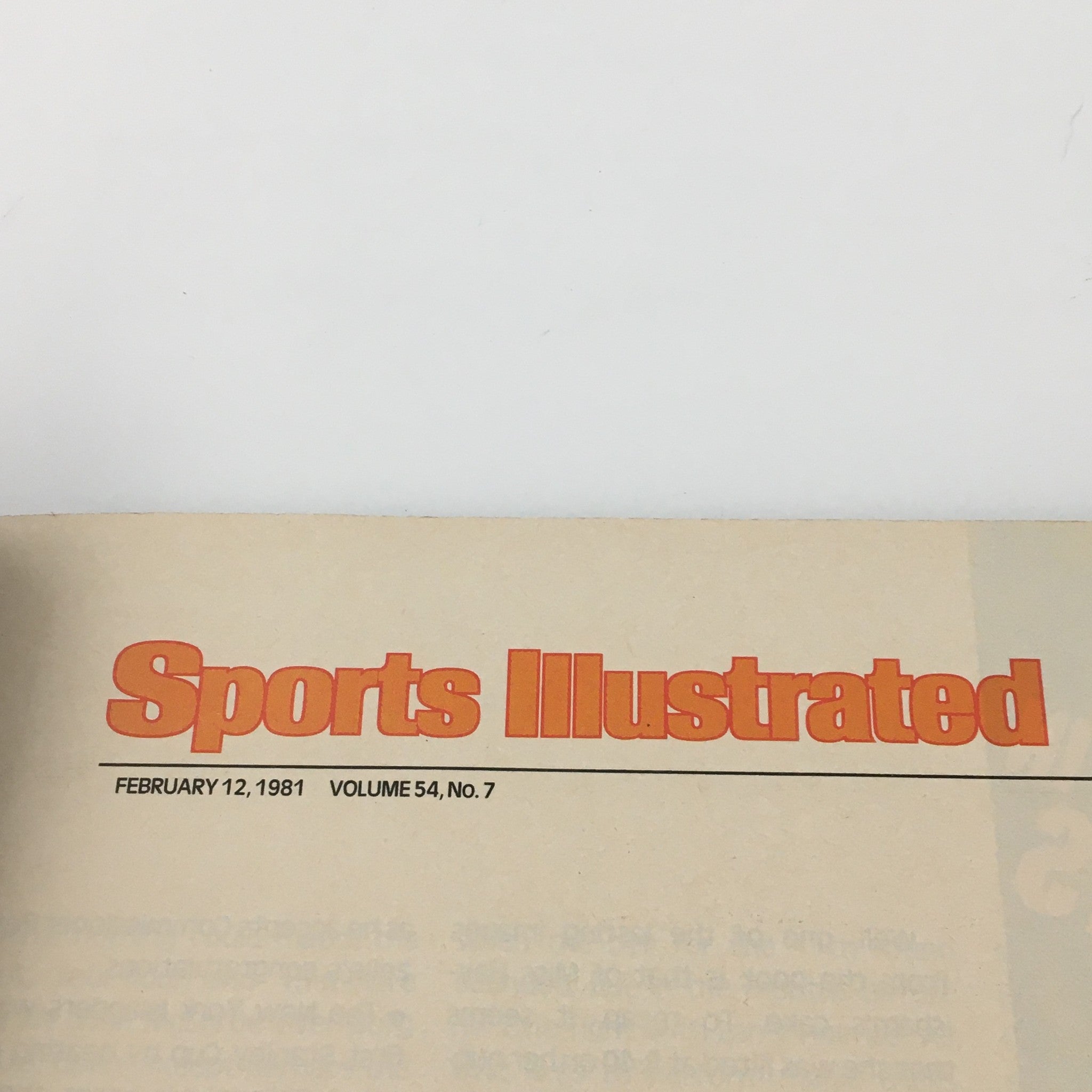 VTG Sports Illustrated Magazine February 12 1981 The Year in Sports Issue