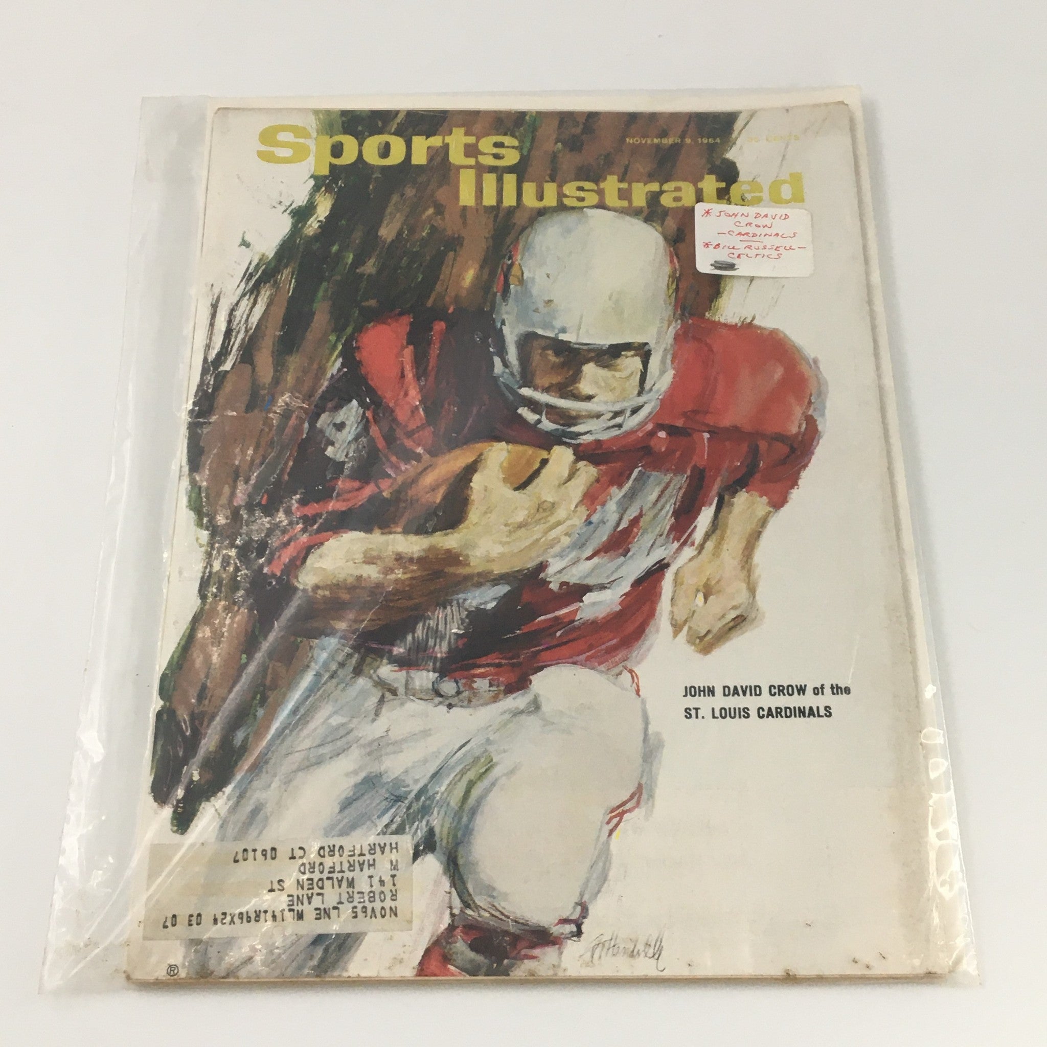 VTG Sports Illustrated Magazine November 9 1964 Cardinals' John David Crow Cover