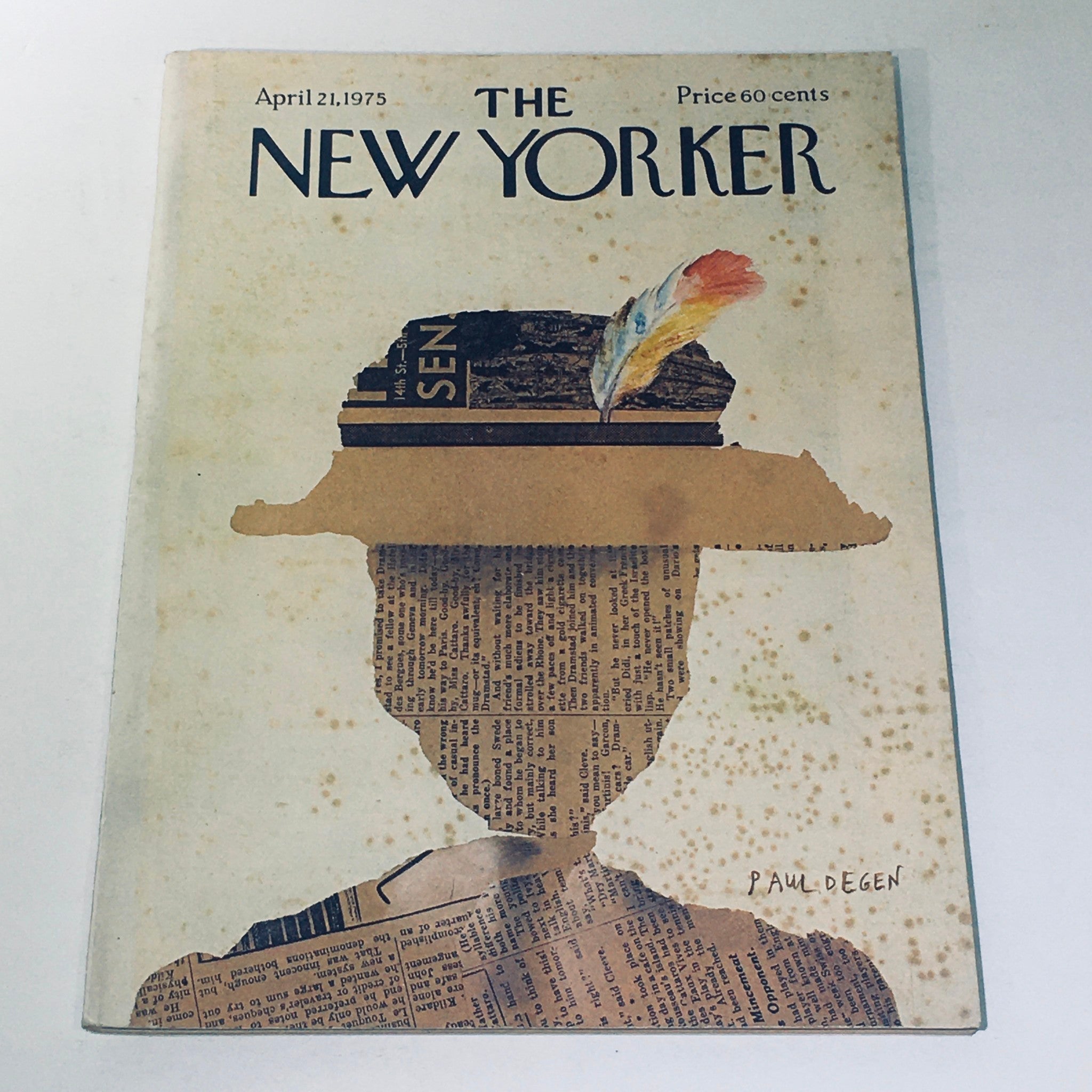 The New Yorker Magazine April 21 1975 Full Theme Cover by Paul Degen No Label