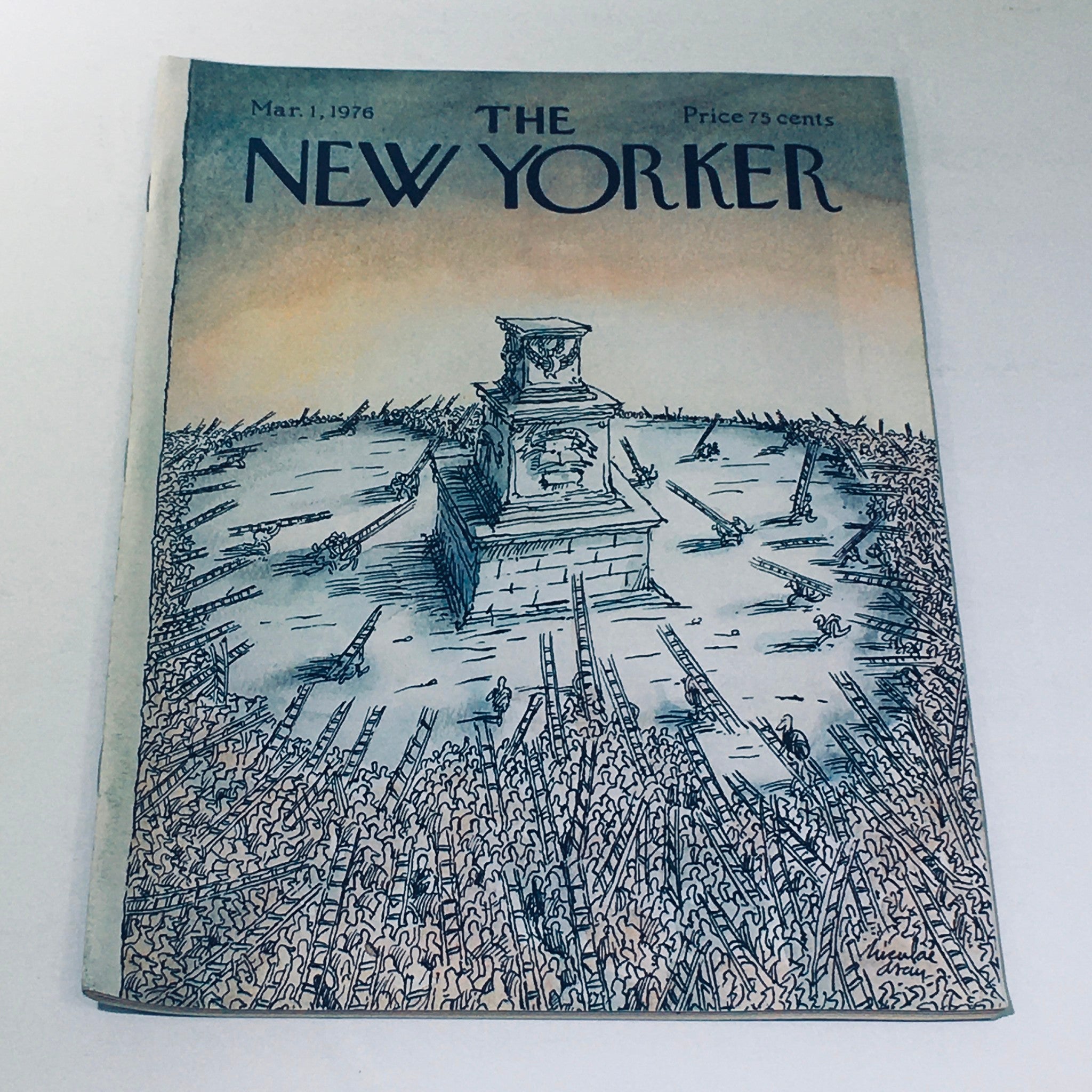 The New Yorker Magazine March 1 1976 Full Theme Cover by Niculae Asciu No Label