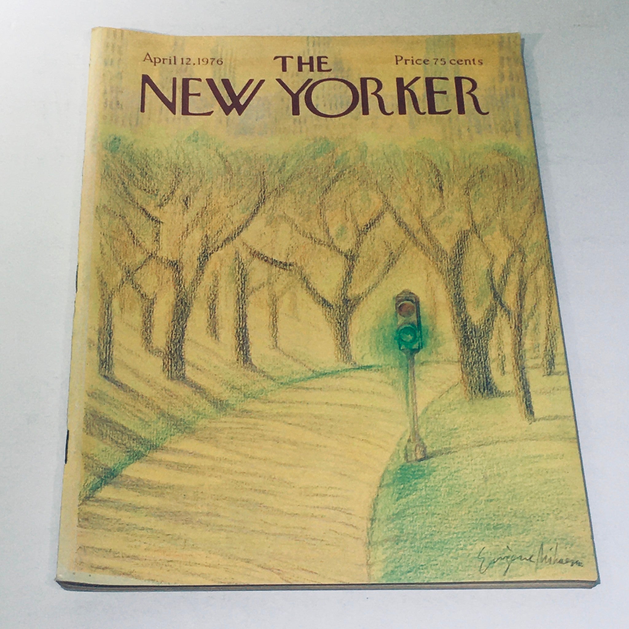 The New Yorker April 12 1976 Full Theme Cover by Eugène Mihaesco No Label