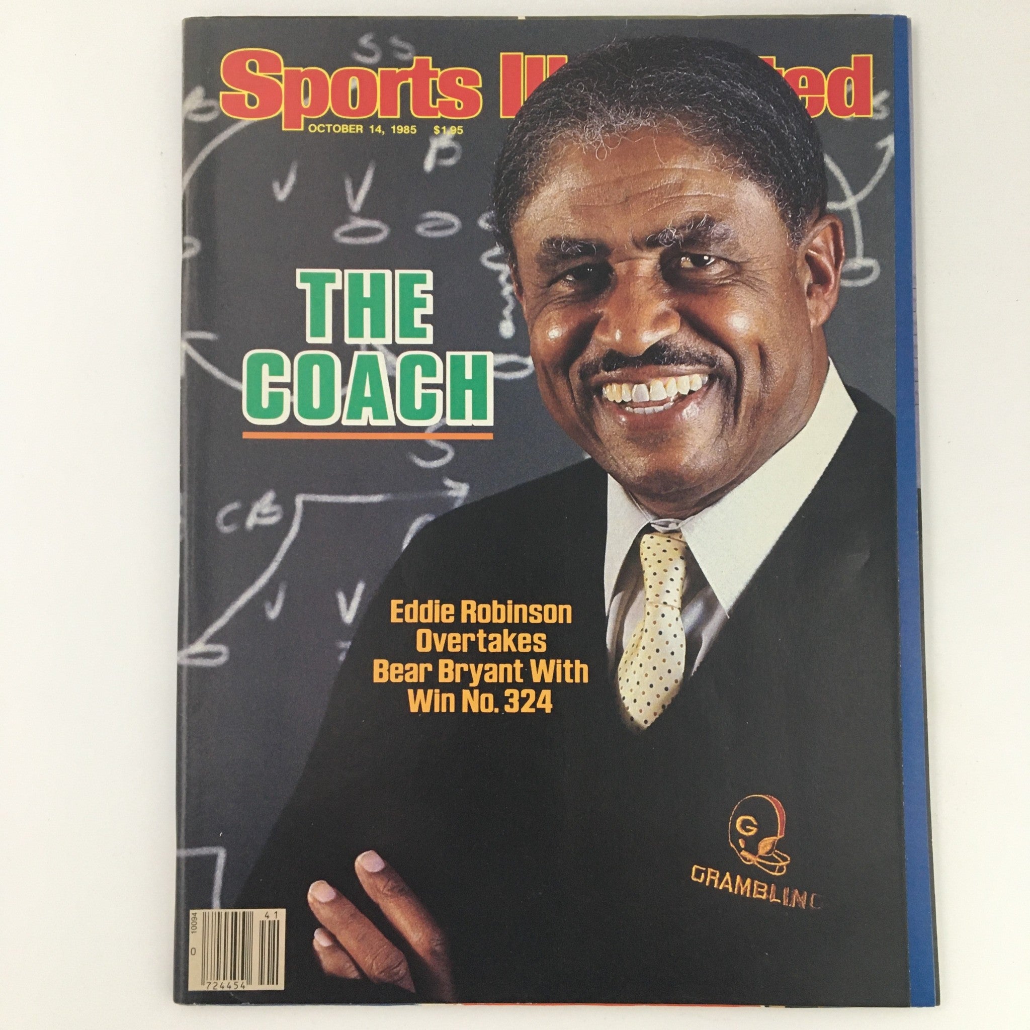 VTG Sports Illustrated Magazine October 14 1985 Coach Eddie Robinson, Newsstand