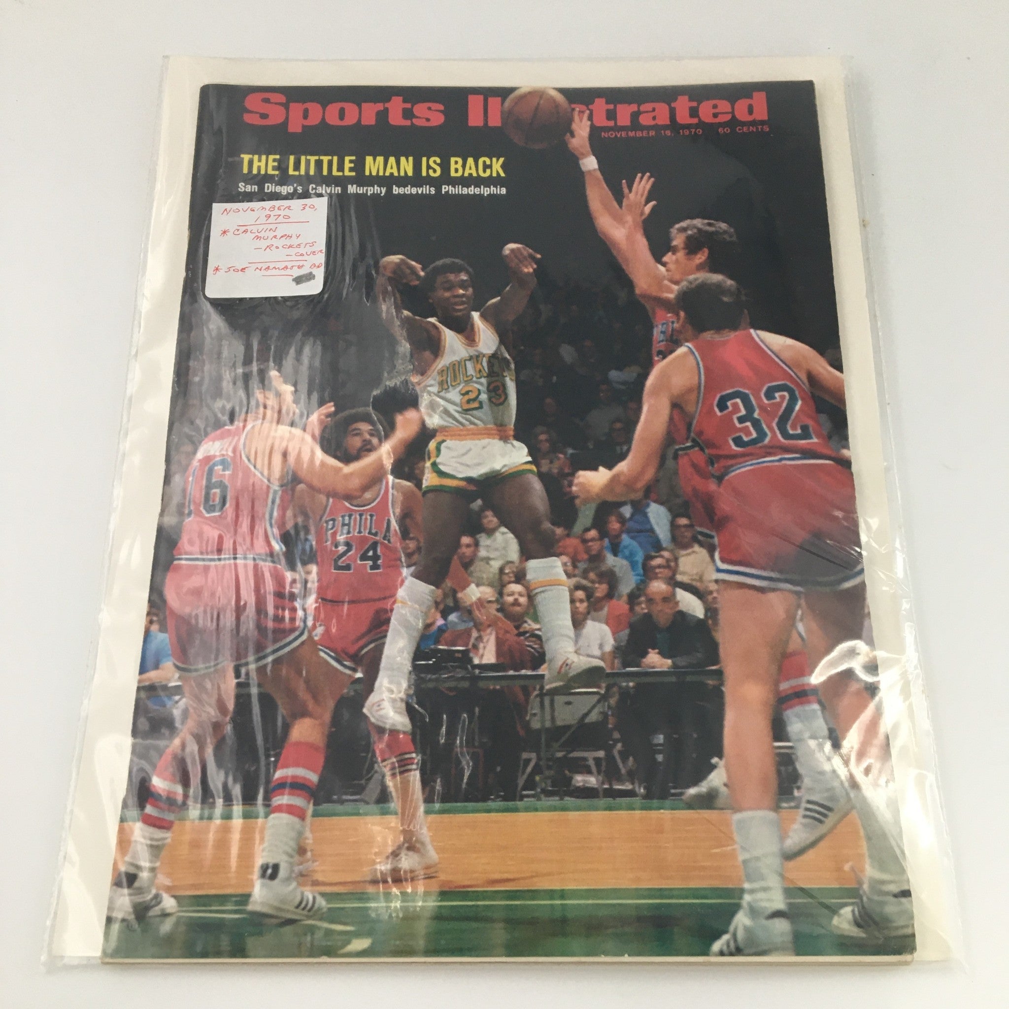 VTG Sports Illustrated Magazine November 16 1970 Calvin Murphy Cover, Newsstand