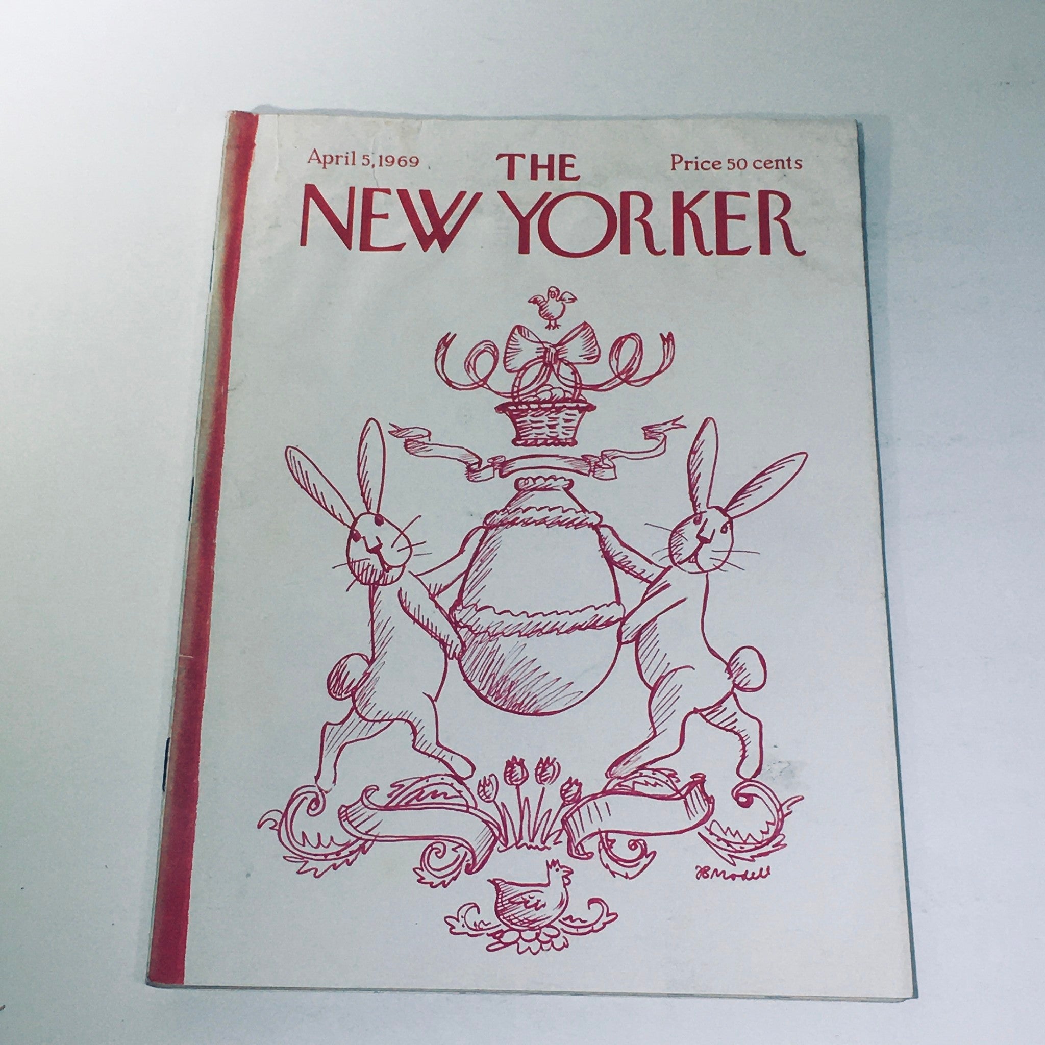 The New Yorker Magazine April 5 1969 Easter Bunny by Frank Modell No Label