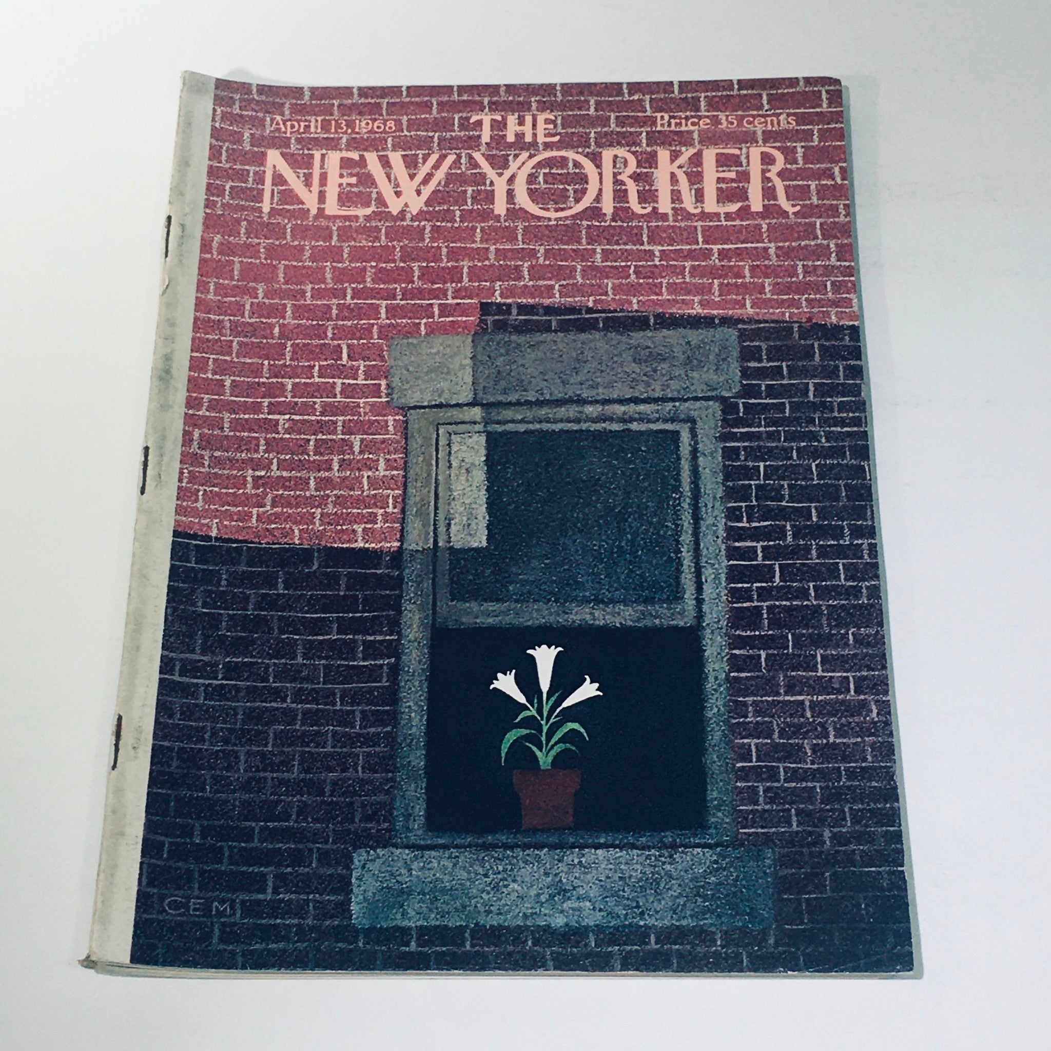 The New Yorker Magazine April 13 1968 Theme Cover by Charles E. Martin No Label